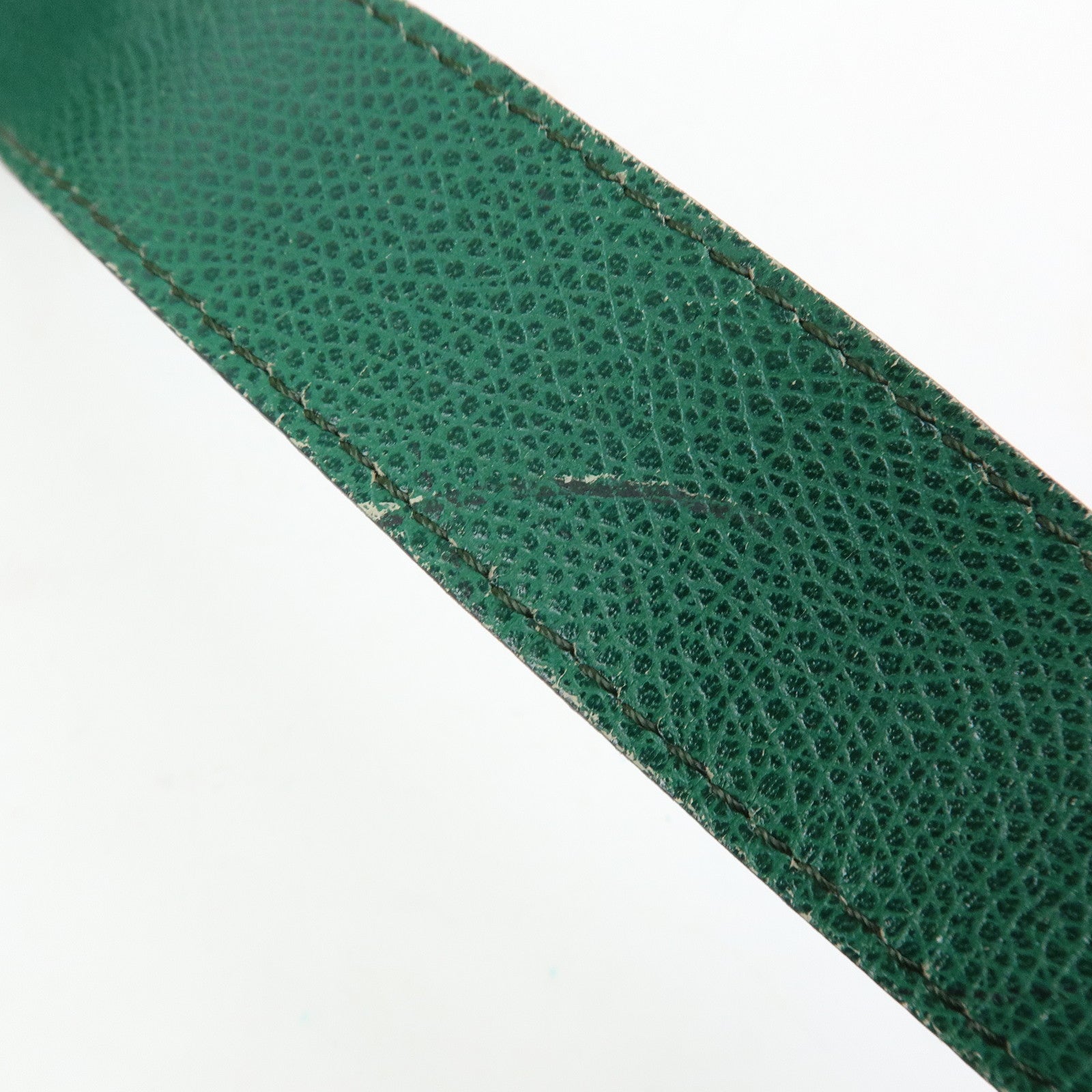 SAINT LAURENT PARIS Y Line Leather Studs Tote Shoulder Bag Green