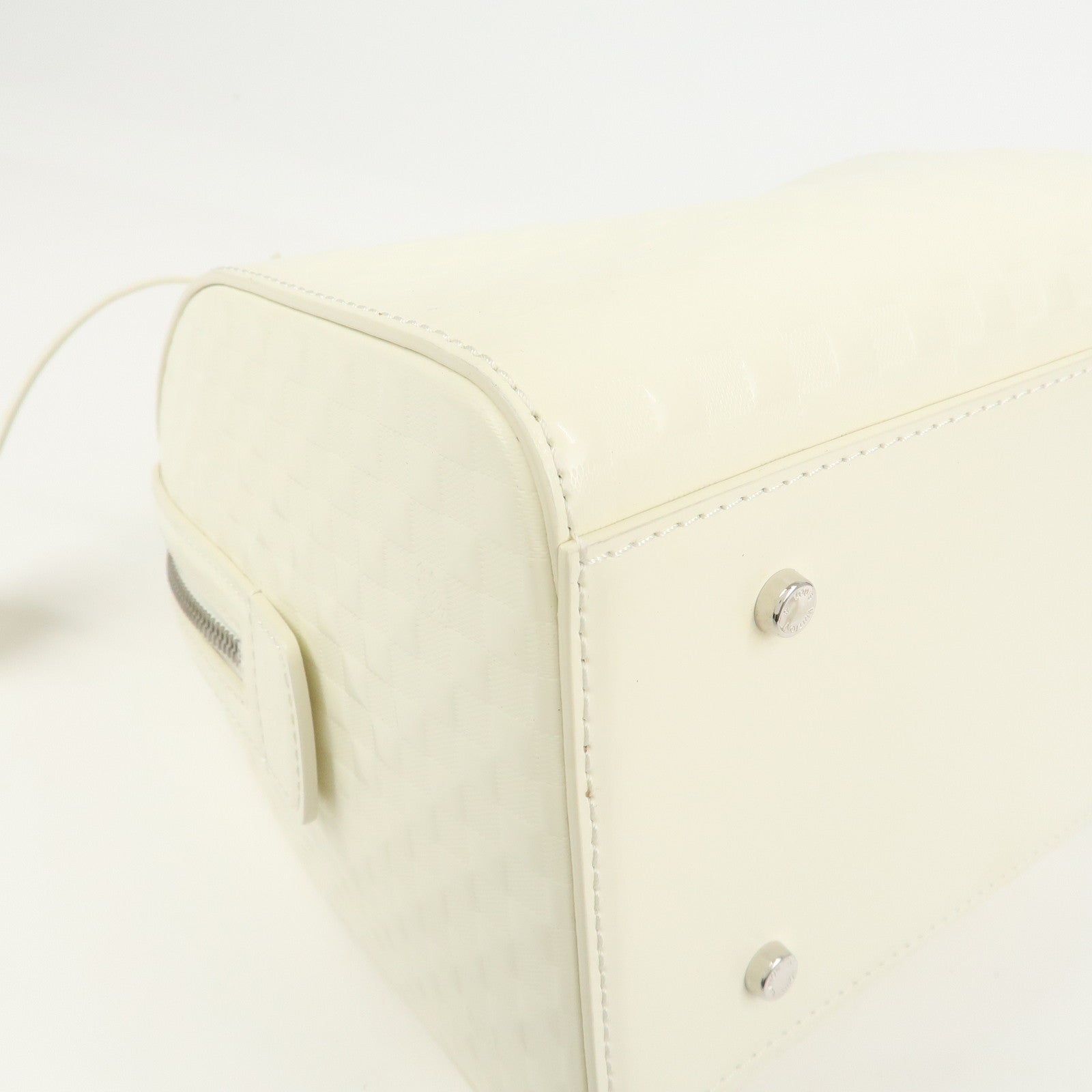 Louis Vuitton Damier Facette Speedy Cube PM Hand Bag Cream M48903
