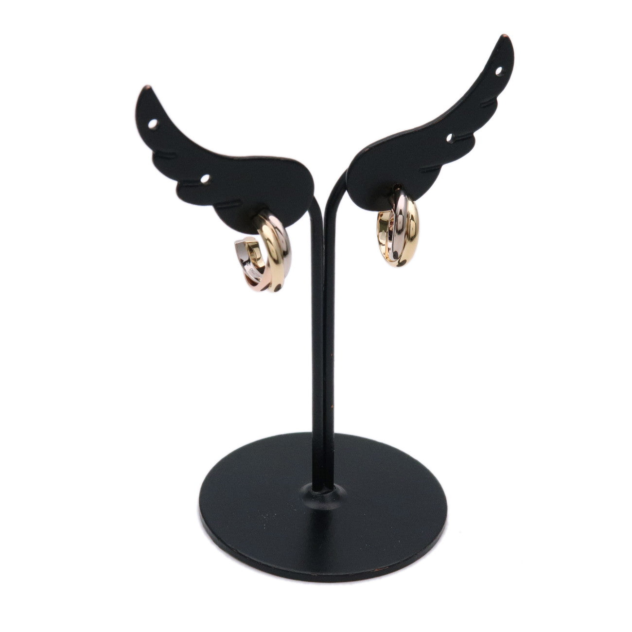 Cartier Trinity Earrings K18 750 White Gold Rose Gold Yellow Gold