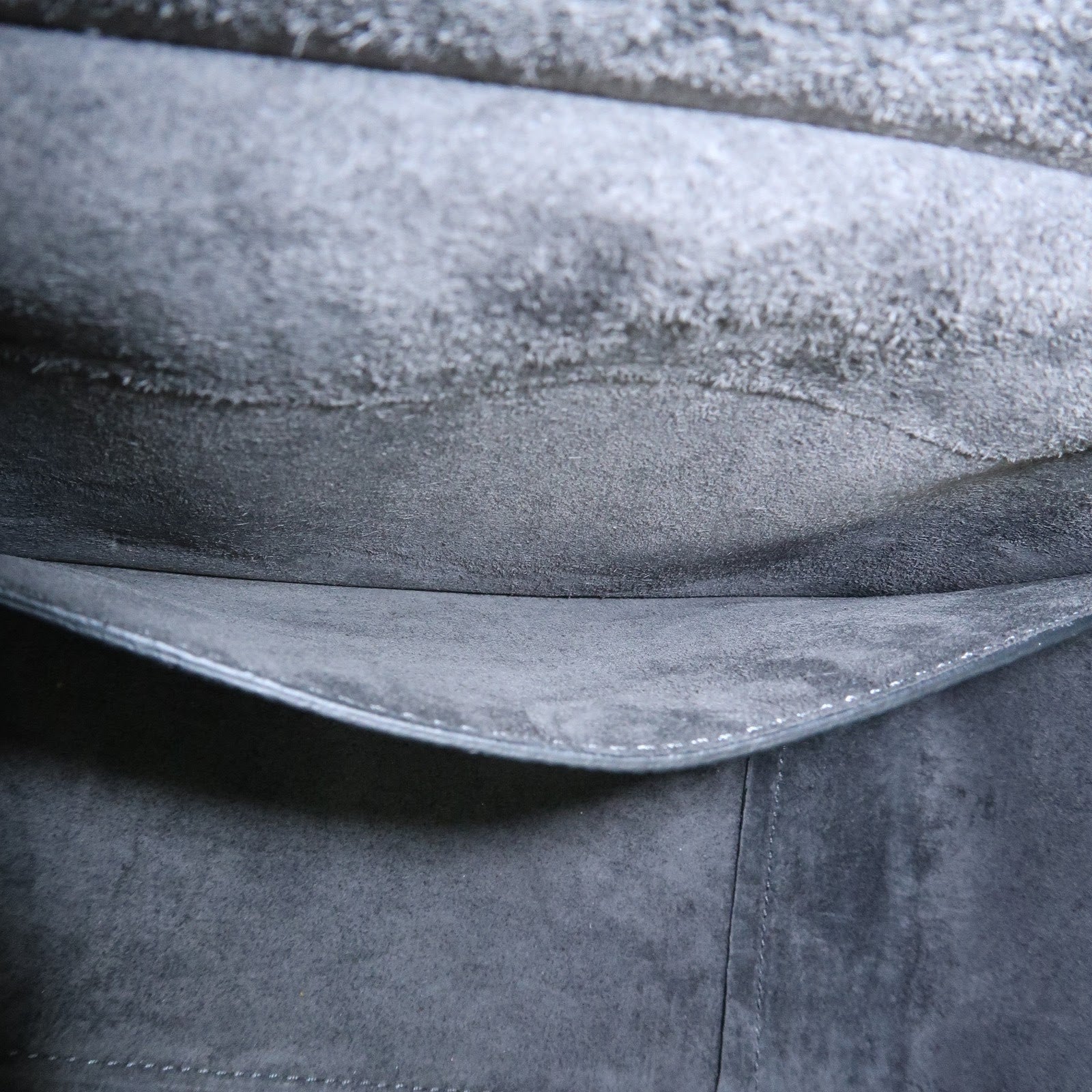 CELINE Belt Bag Leather 2Way Bag Shoulder Bag Hand Bag Gray