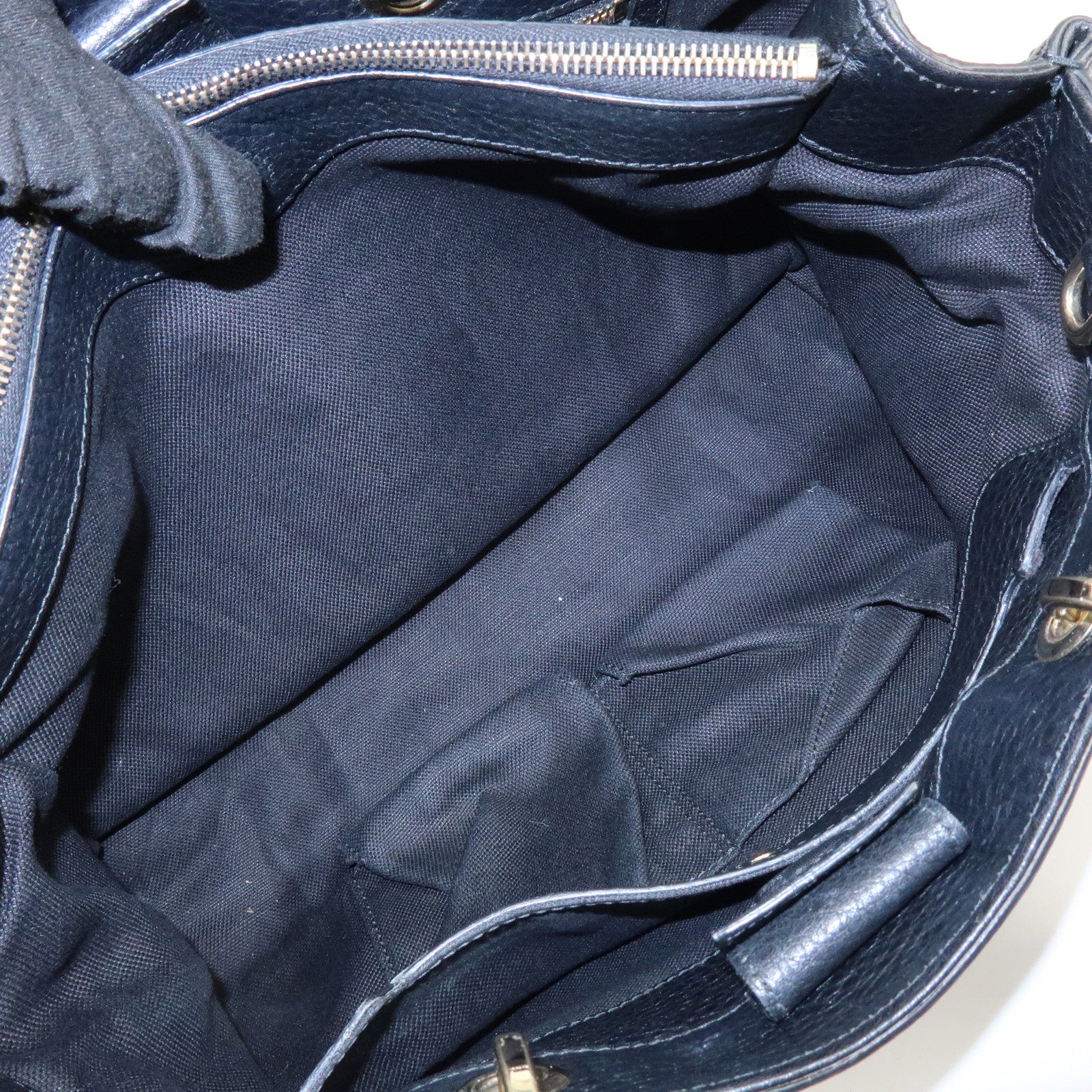 GUCCI Bamboo Leather Shopper Medium 2Way Bag Shoulder Bag 323660