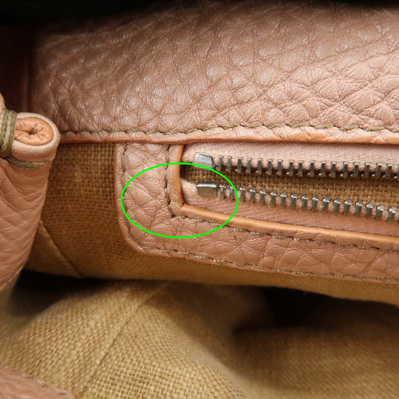 FENDI Selleria Leather Mini Linda Hand Bag Pink Silver HDW 8BR486