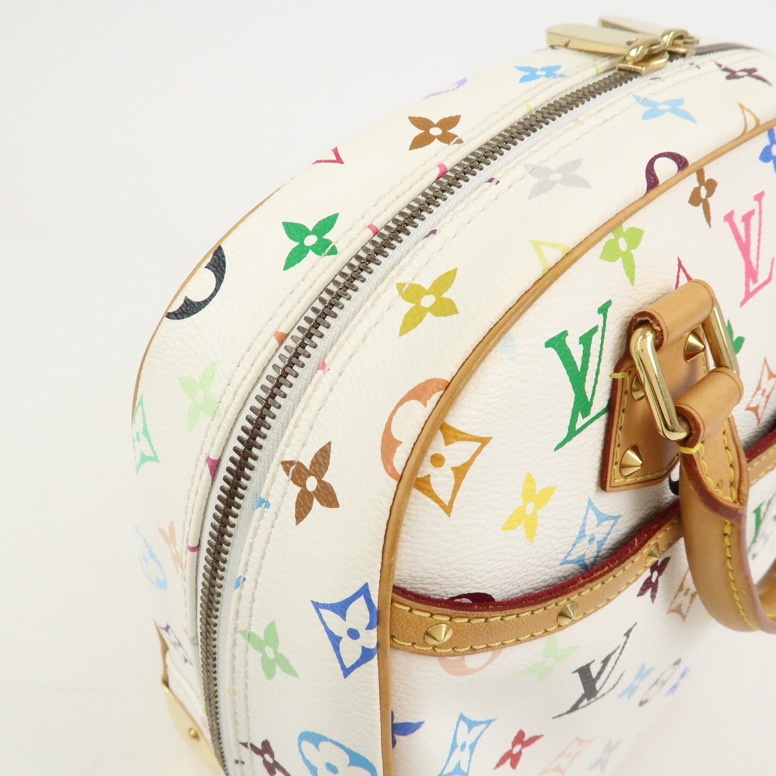 Louis Vuitton Monogram Multicolor Trouville Hand Bag Blanc M92663