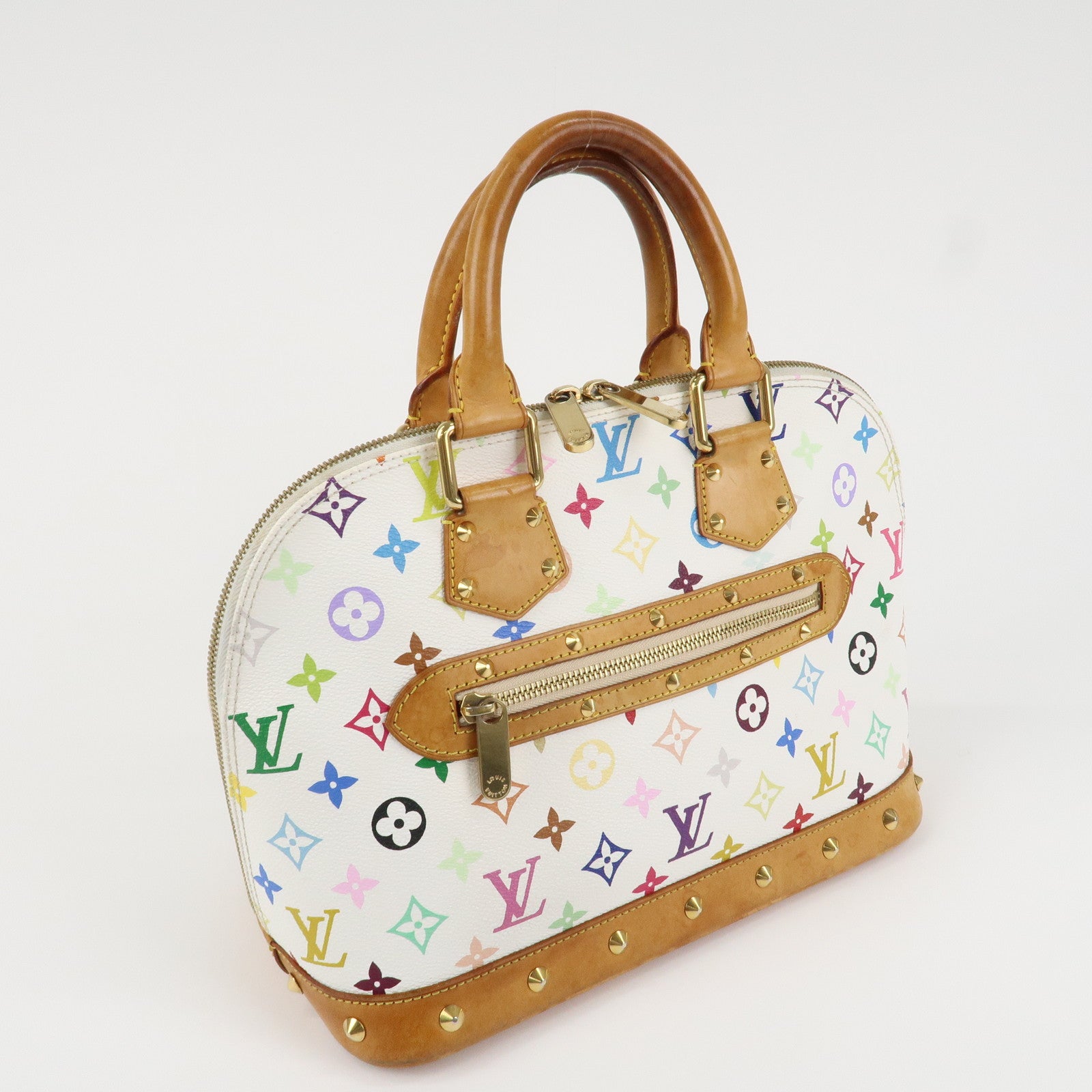 Louis Vuitton Monogram Multicolor Alma Hand Bag Blanc M92647