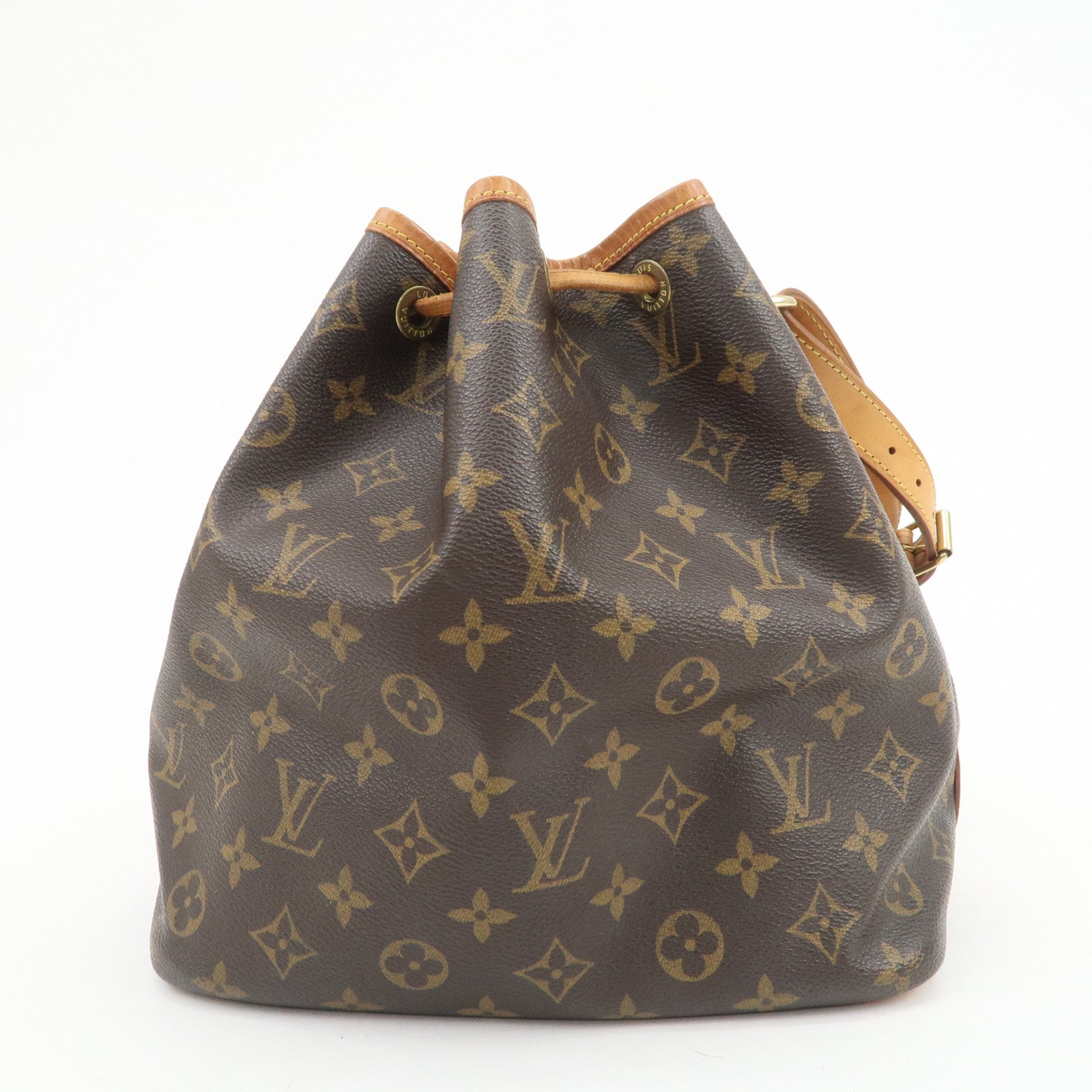 Louis Vuitton Monogram Petit Noe Shoulder Bag Brown M42226