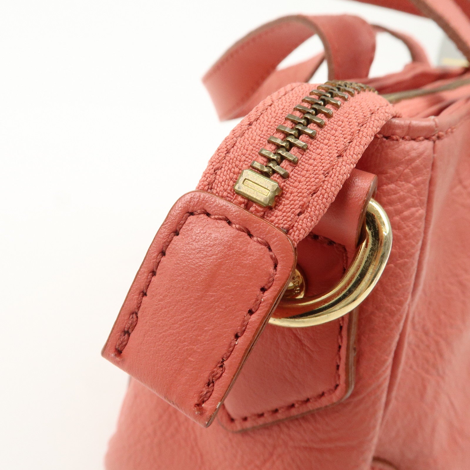 BURBERRY 2Way Bag Hand Bag Pink Gold Hardware