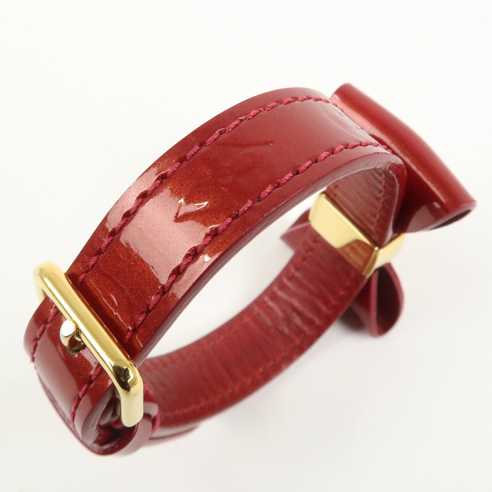 Louis Vuitton Monogram Vernis Bracelet Favorite Red M6618F
