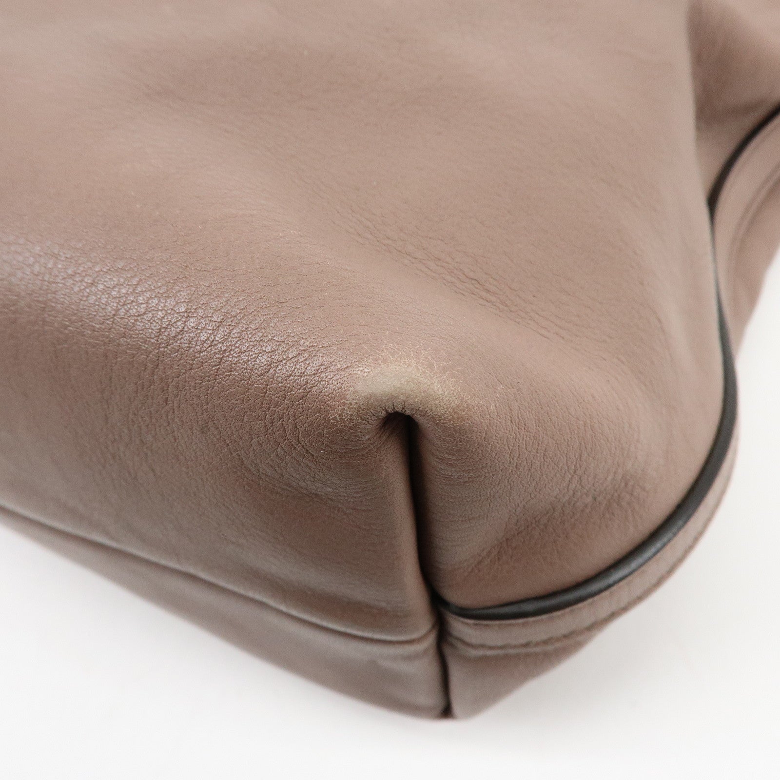Dolce & Gabbana Leather 2Way Bag Hand Bag Shoulder Bag Brown