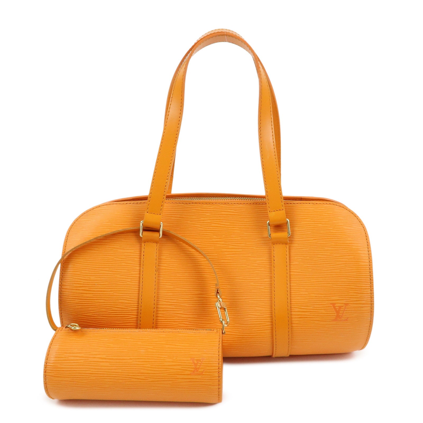 Louis Vuitton Epi Soufflot Hand Bag Mandarin Orange M5222H