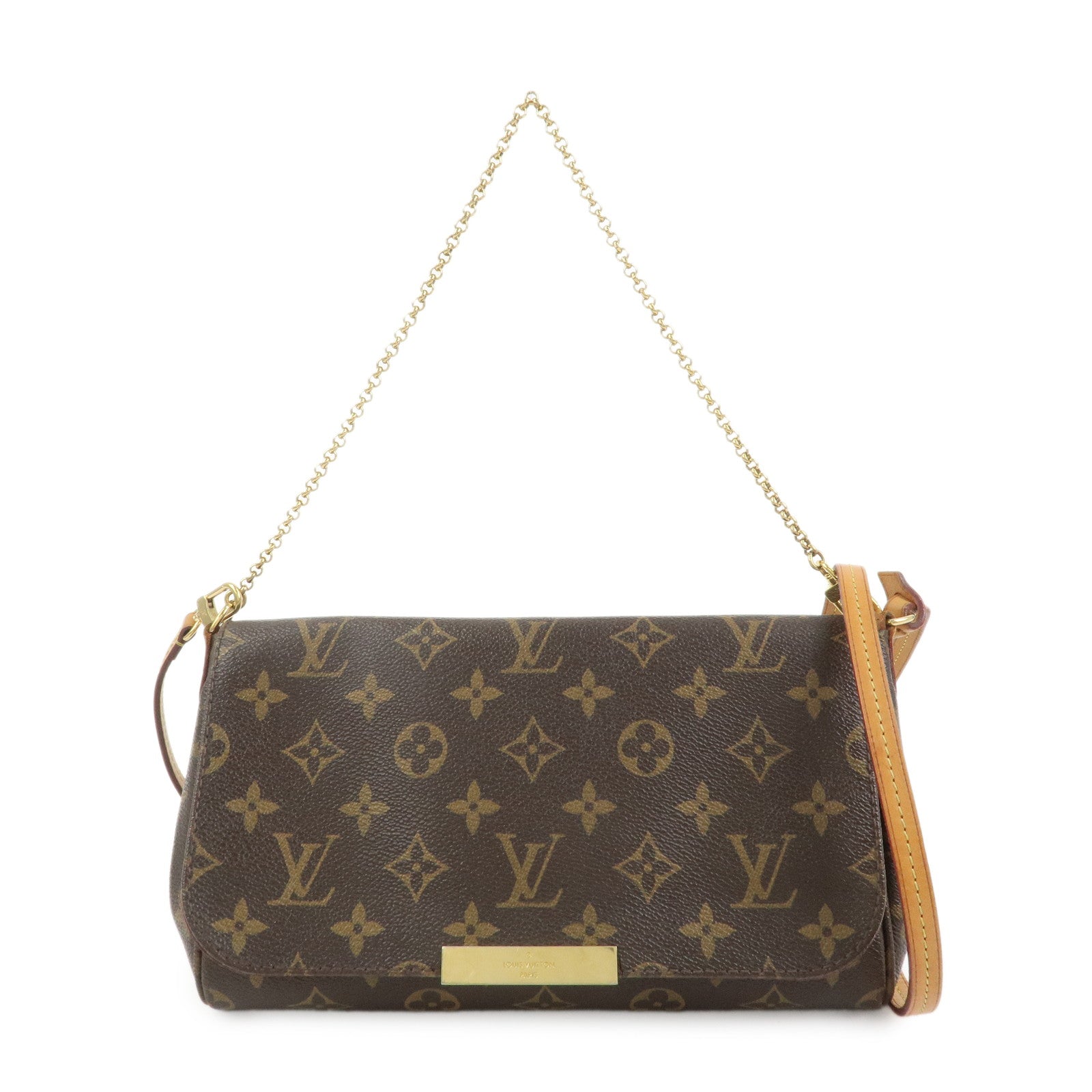 Louis Vuitton Monogram Favorite MM Shoulder Bag Brown M40718