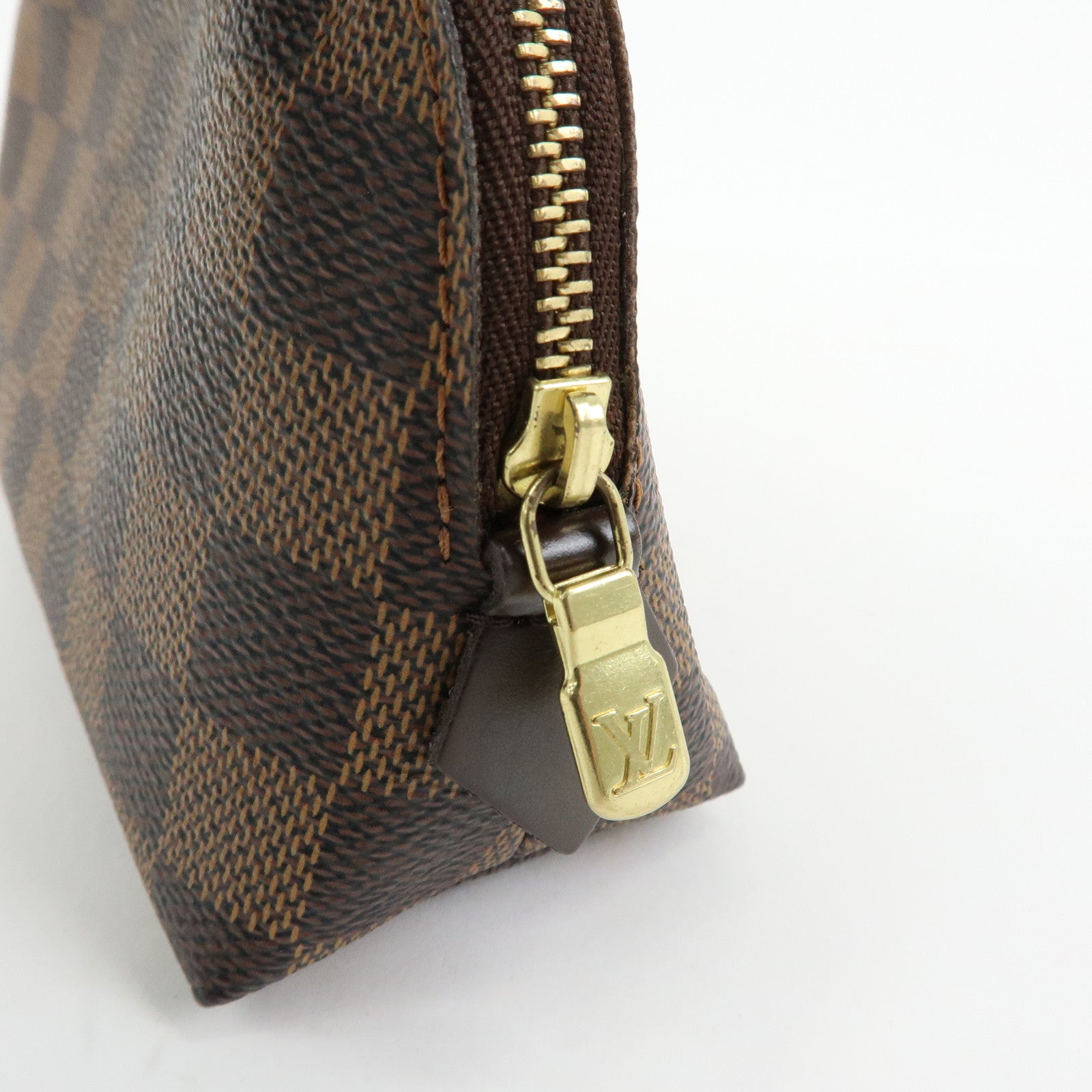 Louis Vuitton Damier Pochette Cosmetic PM Pouch Brown N47516