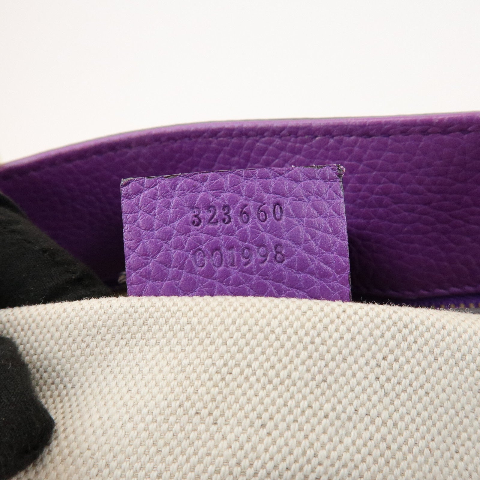 GUCCI Bamboo Shopper Medium 2Way Shoulder Bag Purple Blue 323660