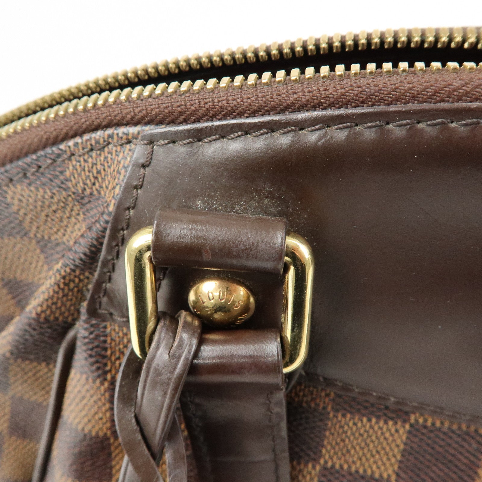 Louis Vuitton Damier Ebene Verona PM Hand Bag Brown N41117