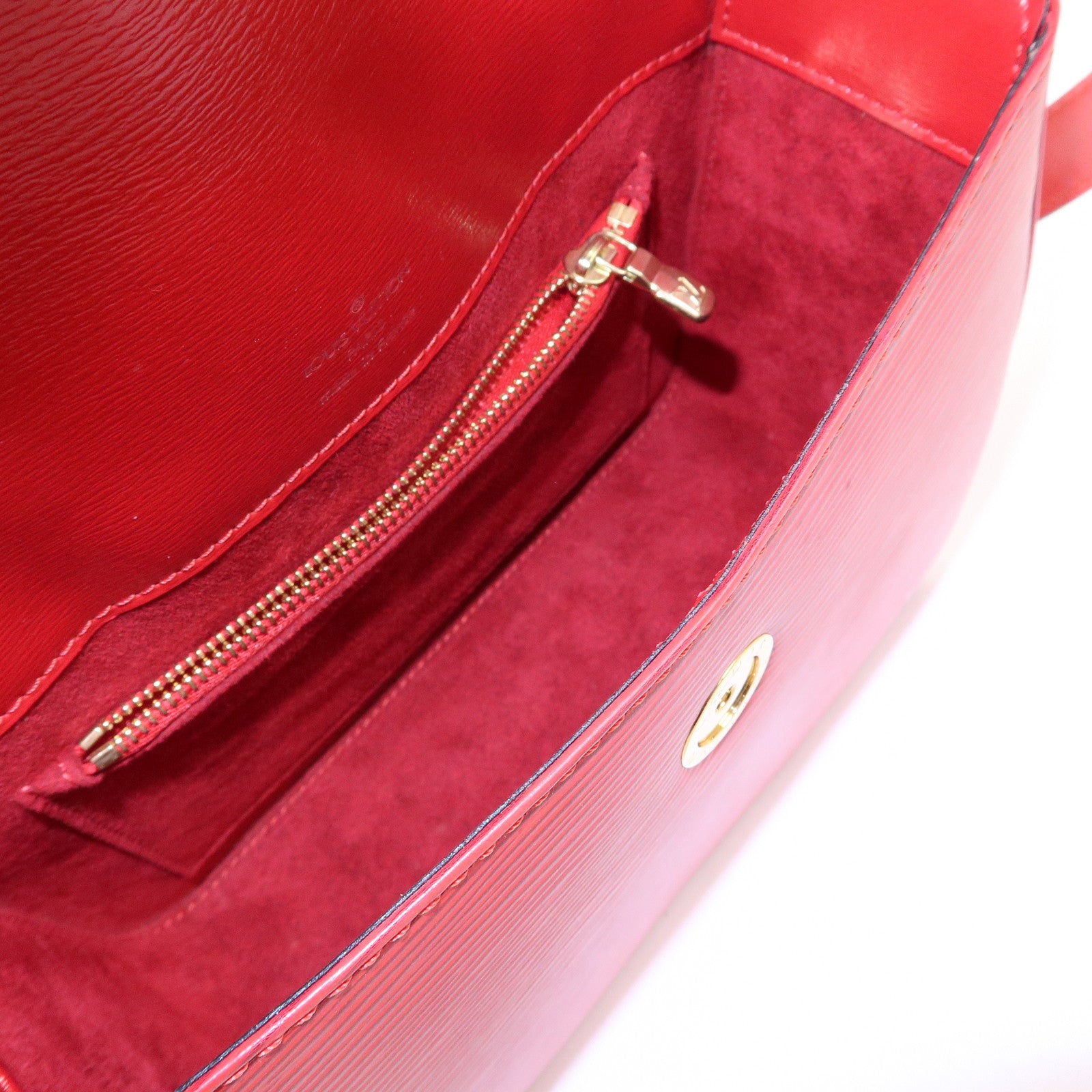 Louis Vuitton Epi Buci Shoulder Bag Hand Bag Castilian Red M52207