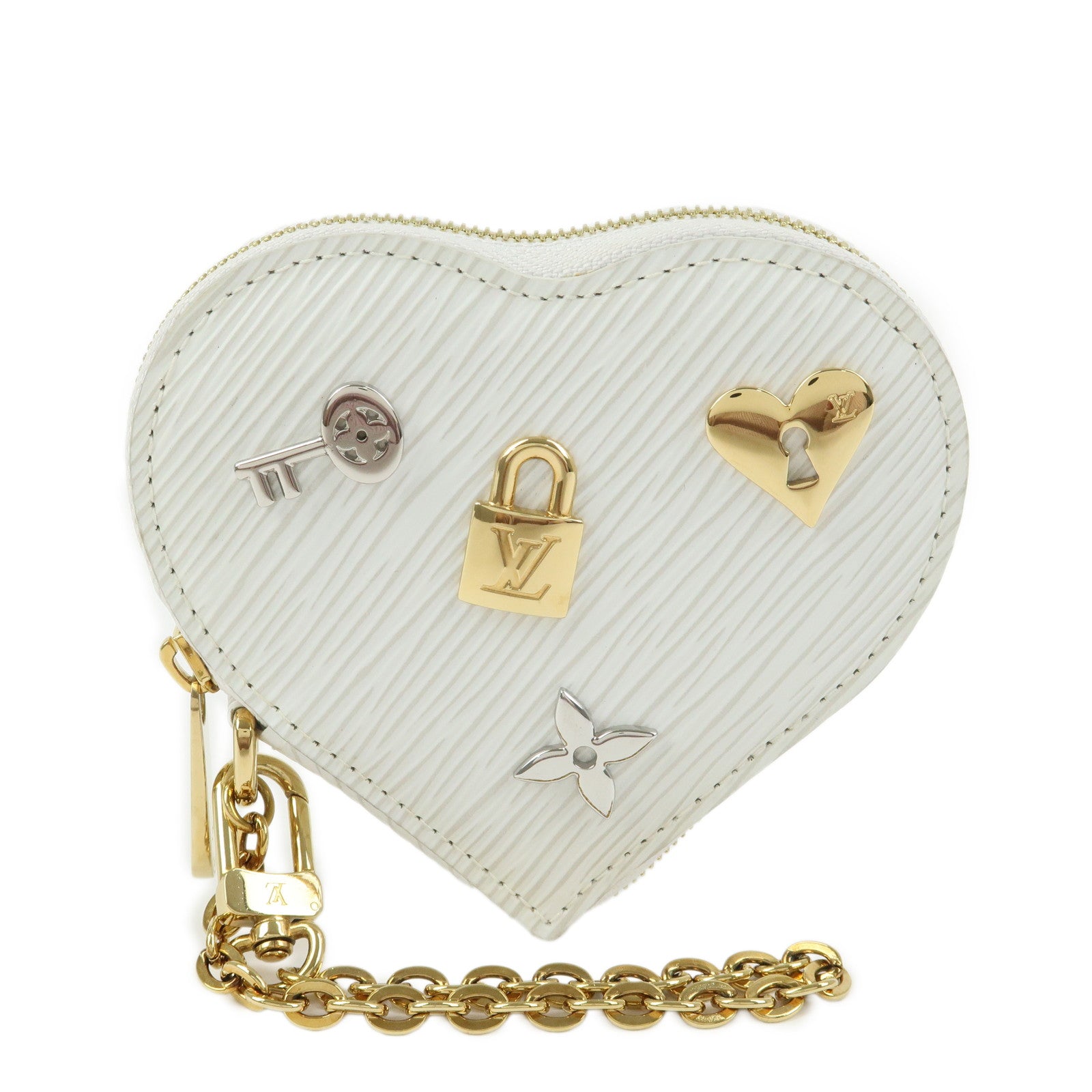 Louis Vuitton Epi Love Lock Porte Monnaie Coeur Coin Case M63996