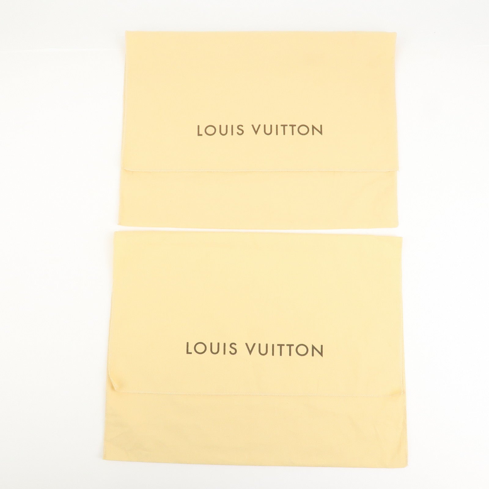 Louis Vuitton Set of 12 Dust Bag Storage Bag Flap Beige