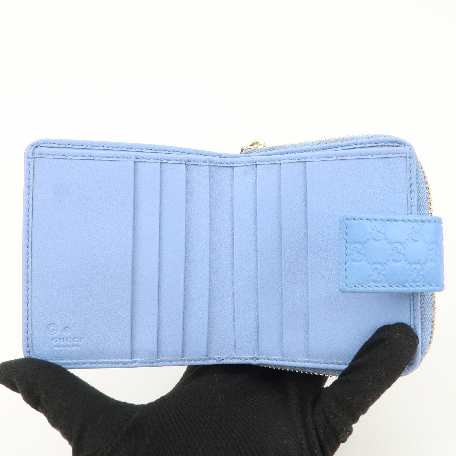 GUCCI Micro Guccissima Signature Bi-Fold Compact Wallet 449395