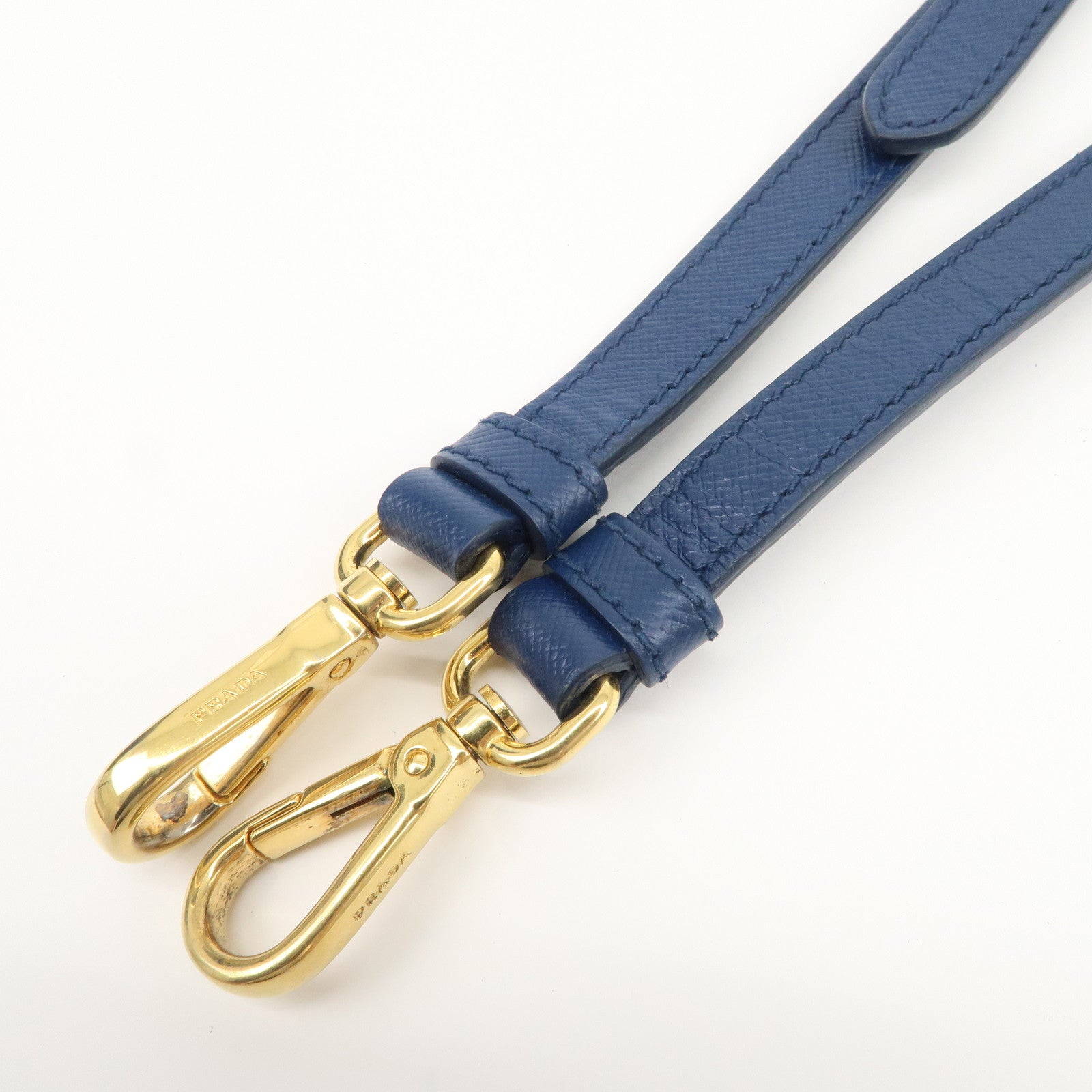 PRADA Triangle Logo Saffiano Leather 2Way Bag Shoulder Bag Blue