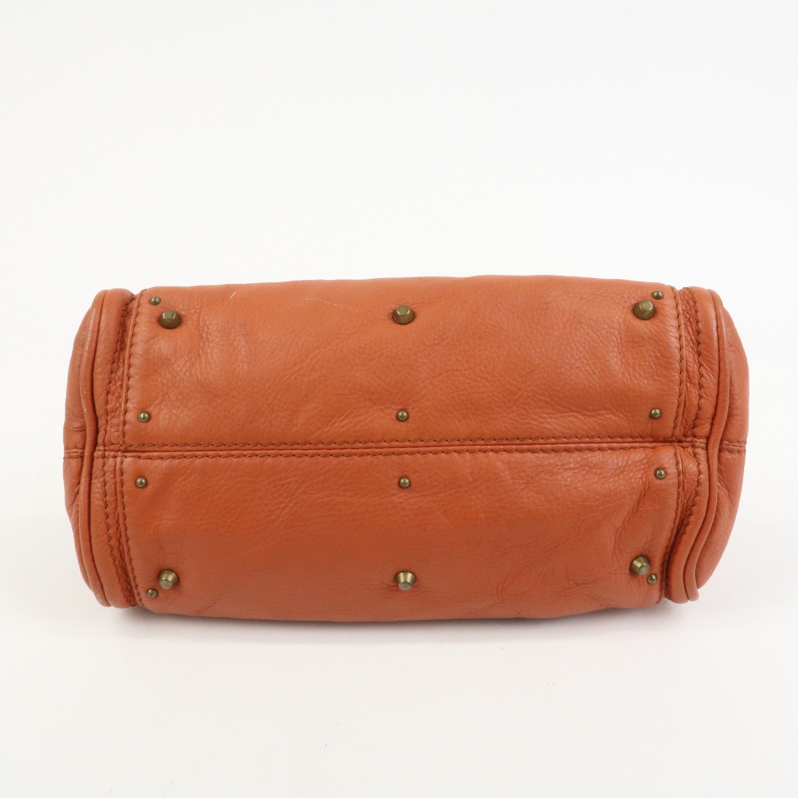 Chloe Paddington Leather Hand Bag Shoulder Bag Orange