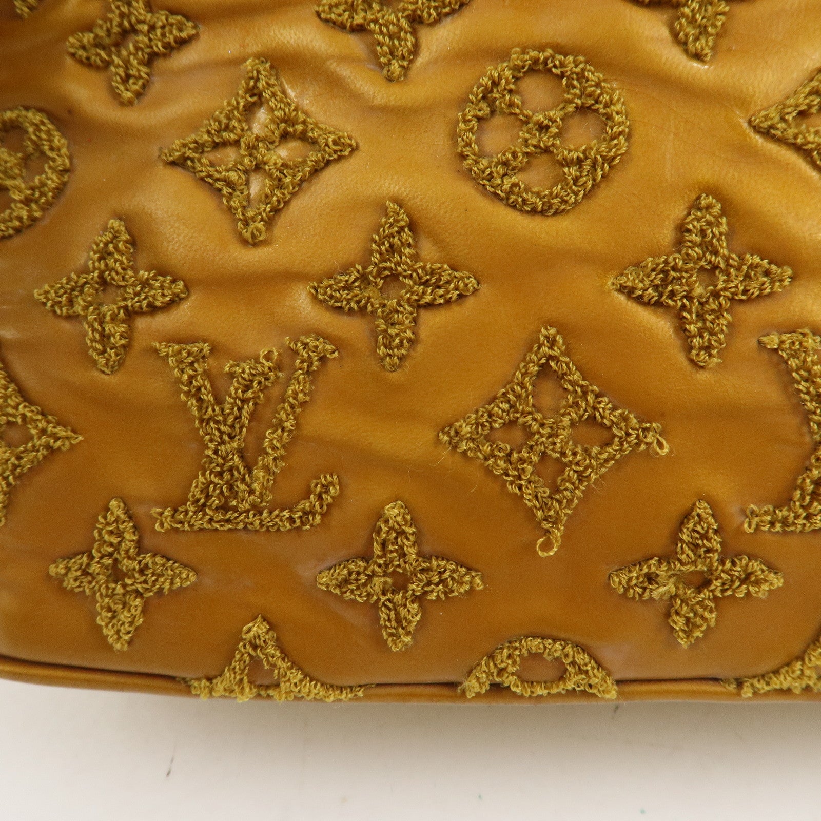 Louis Vuitton Monogram Lockit Bouclette Hand Bag Gold M40601