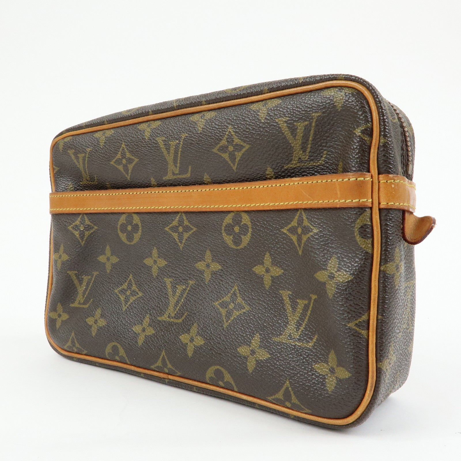Louis Vuitton Monogram Compiegne 23 Pouch Clutch Bag Brown M51847