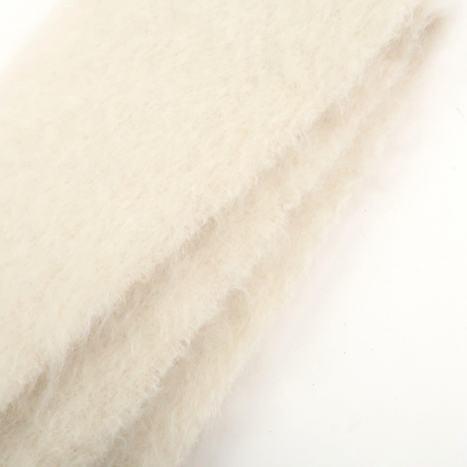 LOEWE Anagram Mohair Wool Nylon White Scarf Stole