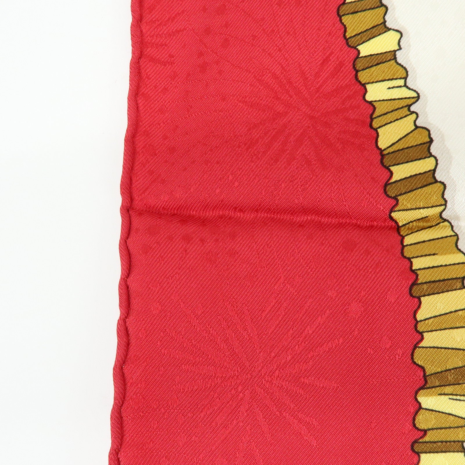 HERMES Carre 90 Silk 100% Scarf LES FERES DU ROI SOLEIL Red Gold