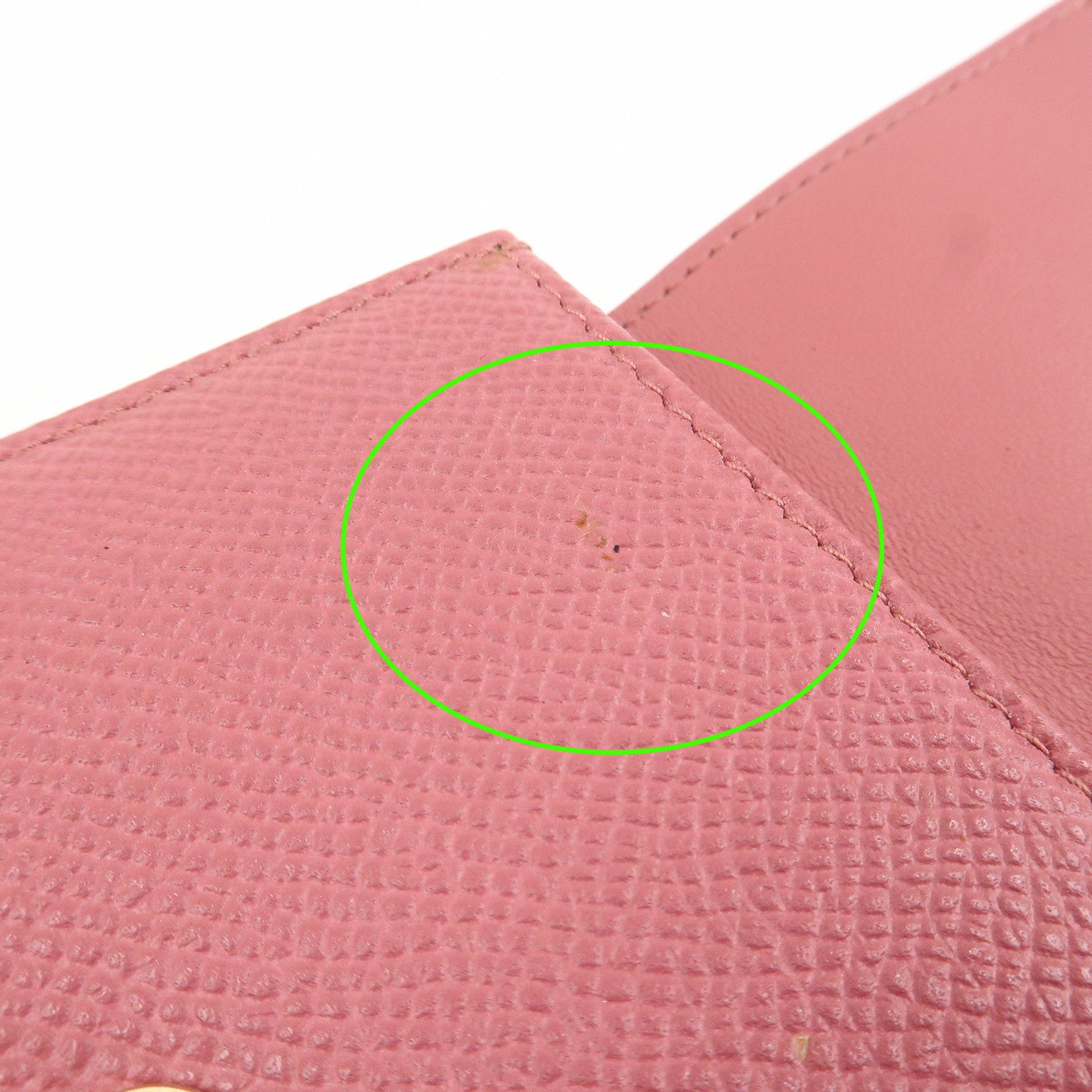 Christian Dior Logo Leather Tri-fold Small Compact Wallet Pink