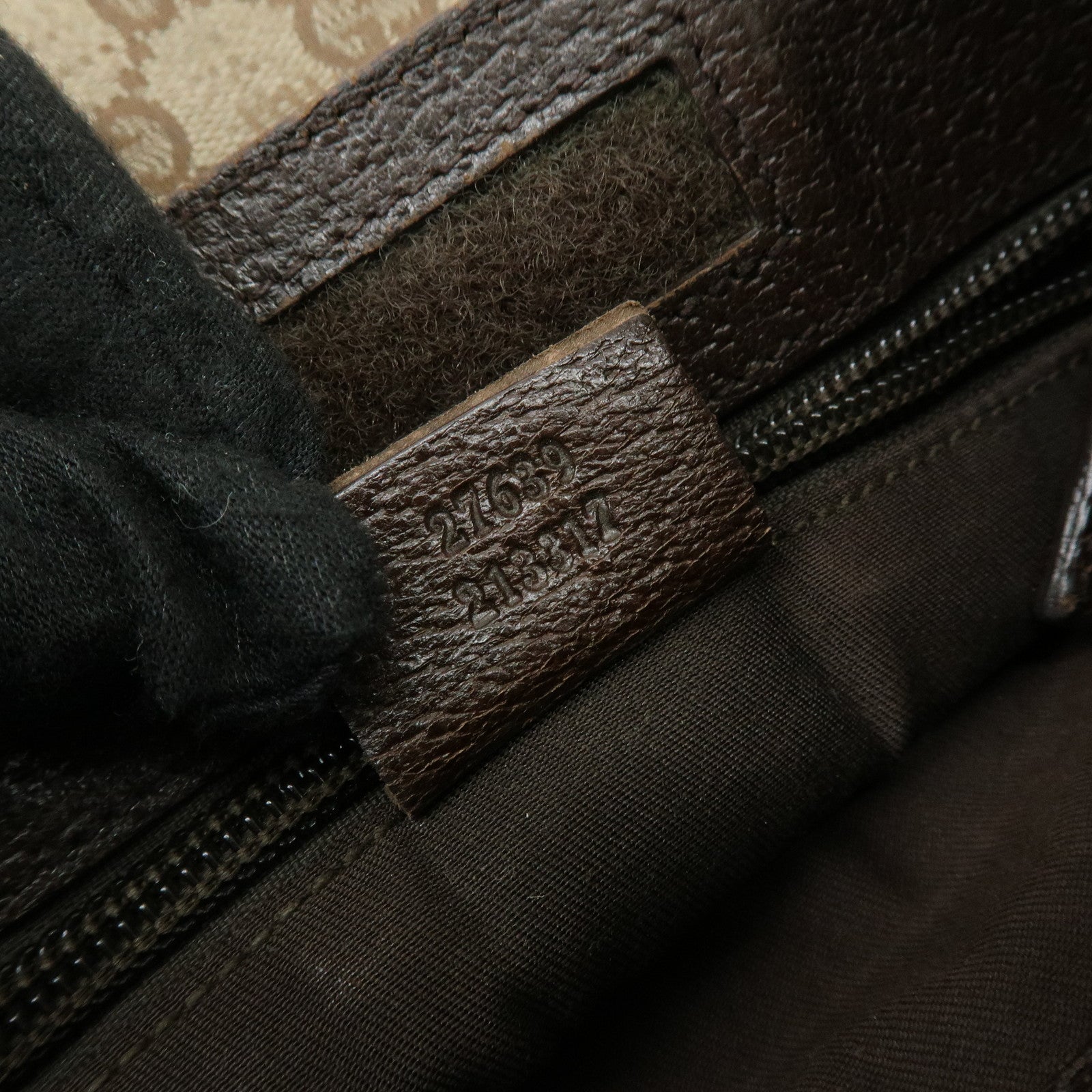 GUCCI Sherry GG Canvas Leather Shoulder Crossbody Bag Brown 27639