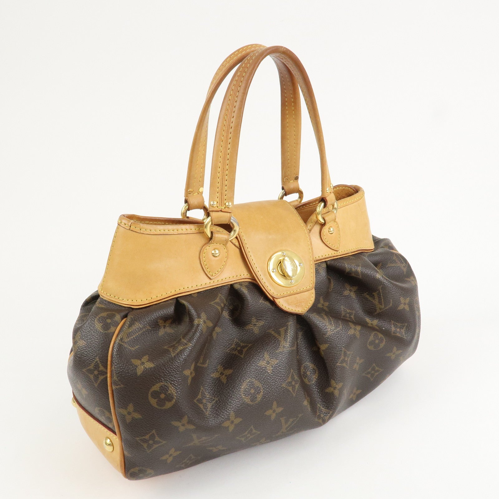 Louis Vuitton Monogram Poesie PM Hand Bag Brown M45715