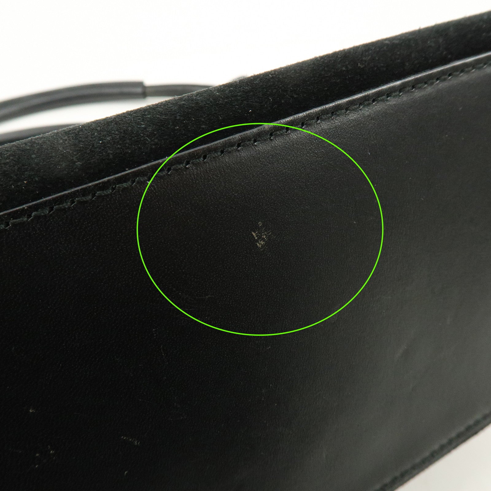 GUCCI Suede Leather Shoulder Bag Hand Bag Black 001・3770・0021222