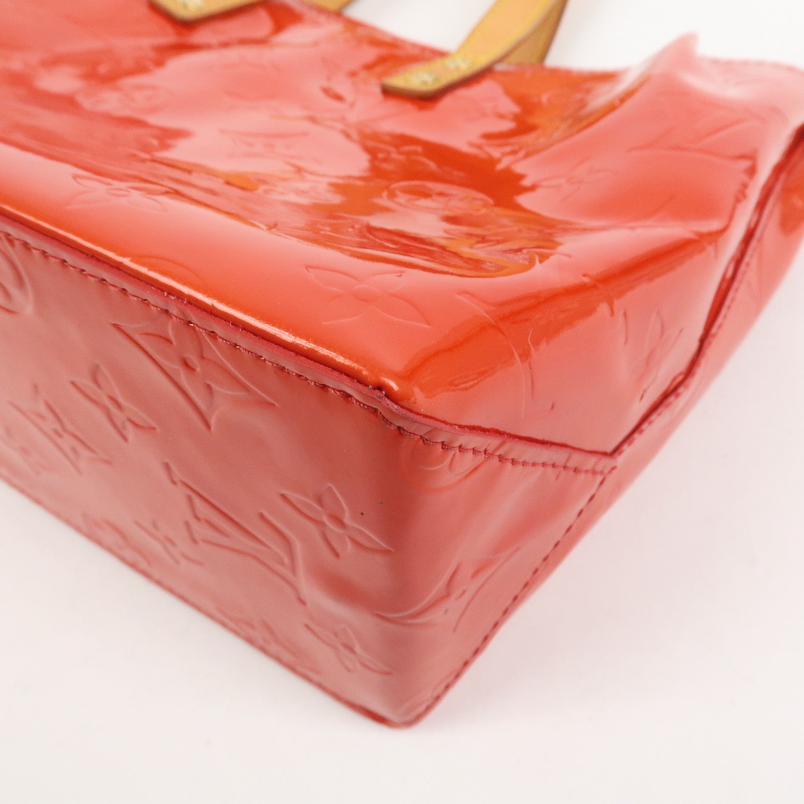 Louis Vuitton Monogram Vernis Lead PM Hand Bag Rouge M91088