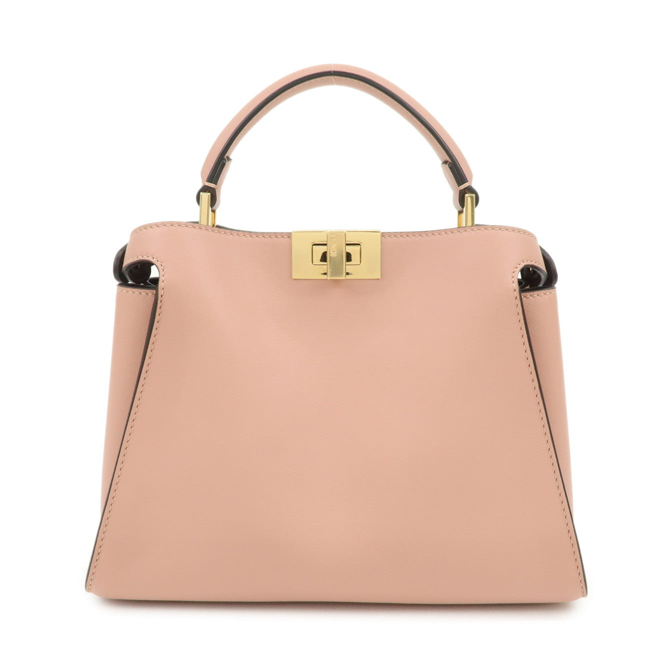 FENDI Peekaboo Iconic Essentially Leather 2Way Bag Pink 8BN302