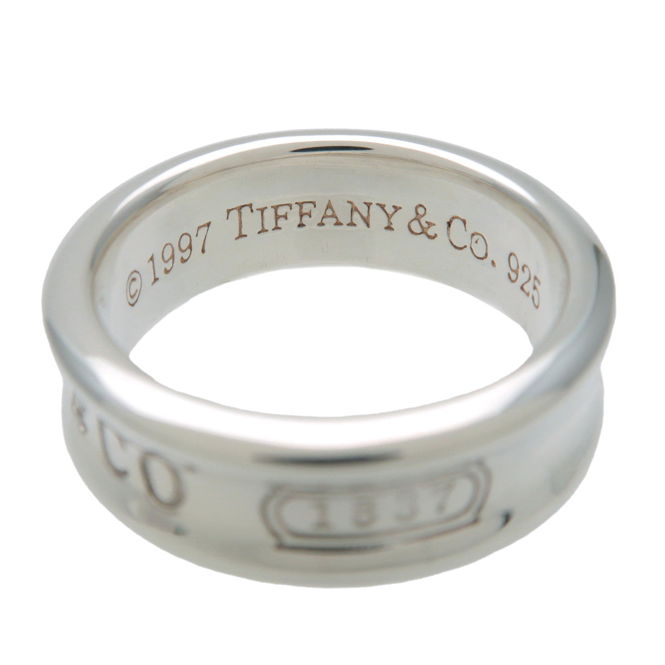 Tiffany & Co 1837 Narrow Ring Medium SV925 Silver US6.5 EU53 HK14