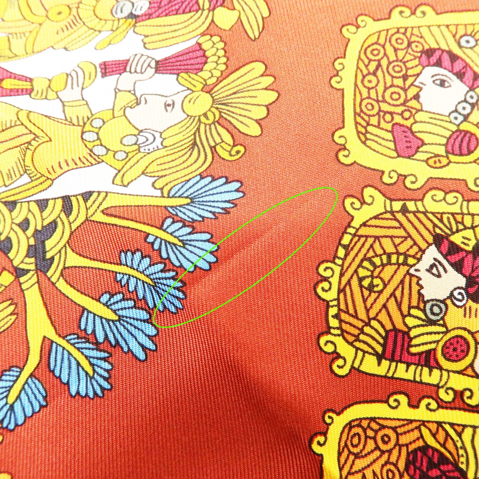 HERMES Carre 90 Silk 100% Scarf ASTRES et SOLEILS Red Orange