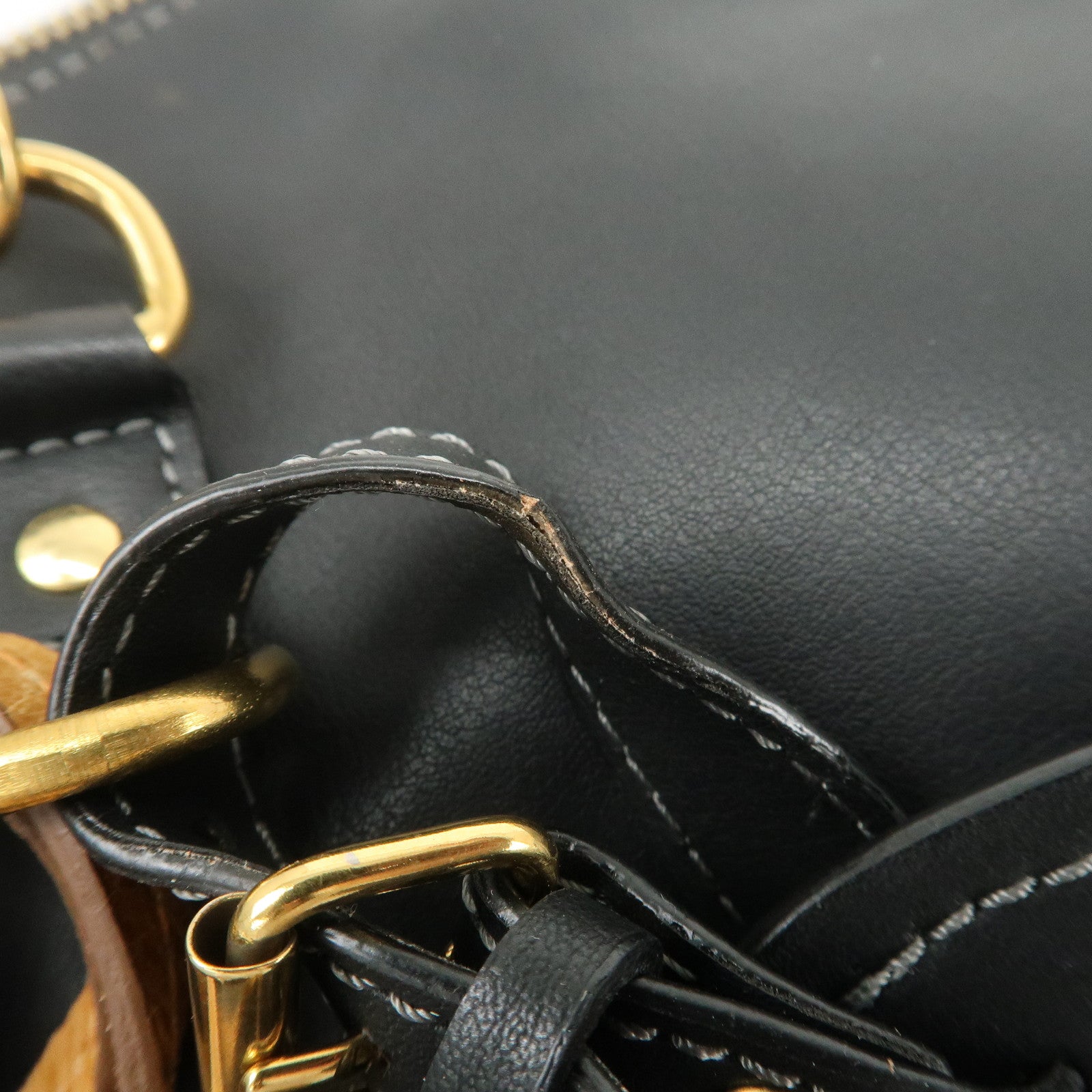 Chloe Eden Leather Shoulder Bag Hand Bag Tote Bag Black