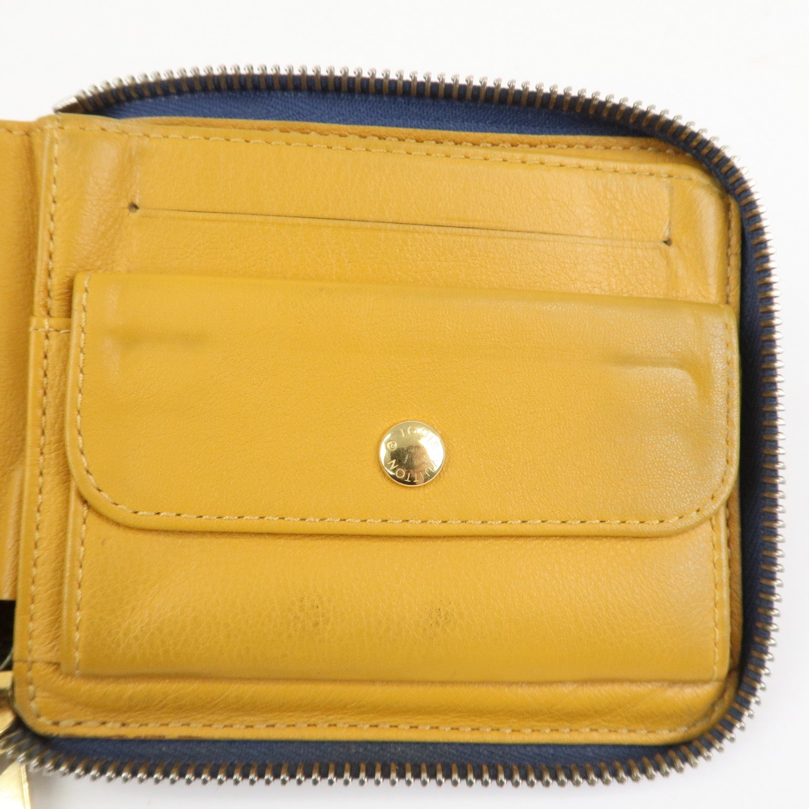 Louis Vuitton Monogram Denim Mini Zippy Wallet Blue M95342