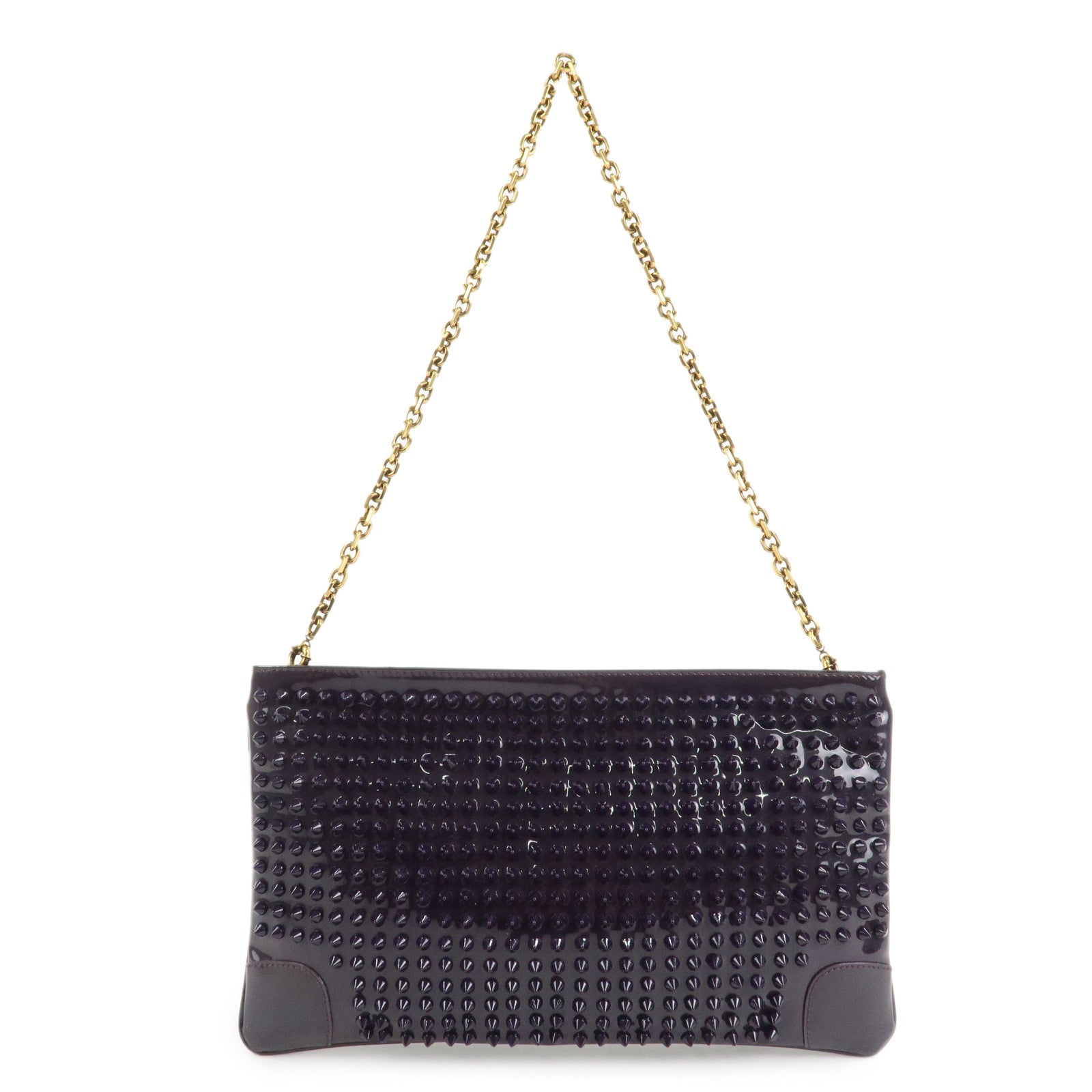 Christian Louboutin Vinyl 2Way Bag Chain Shoulder Bag Purple
