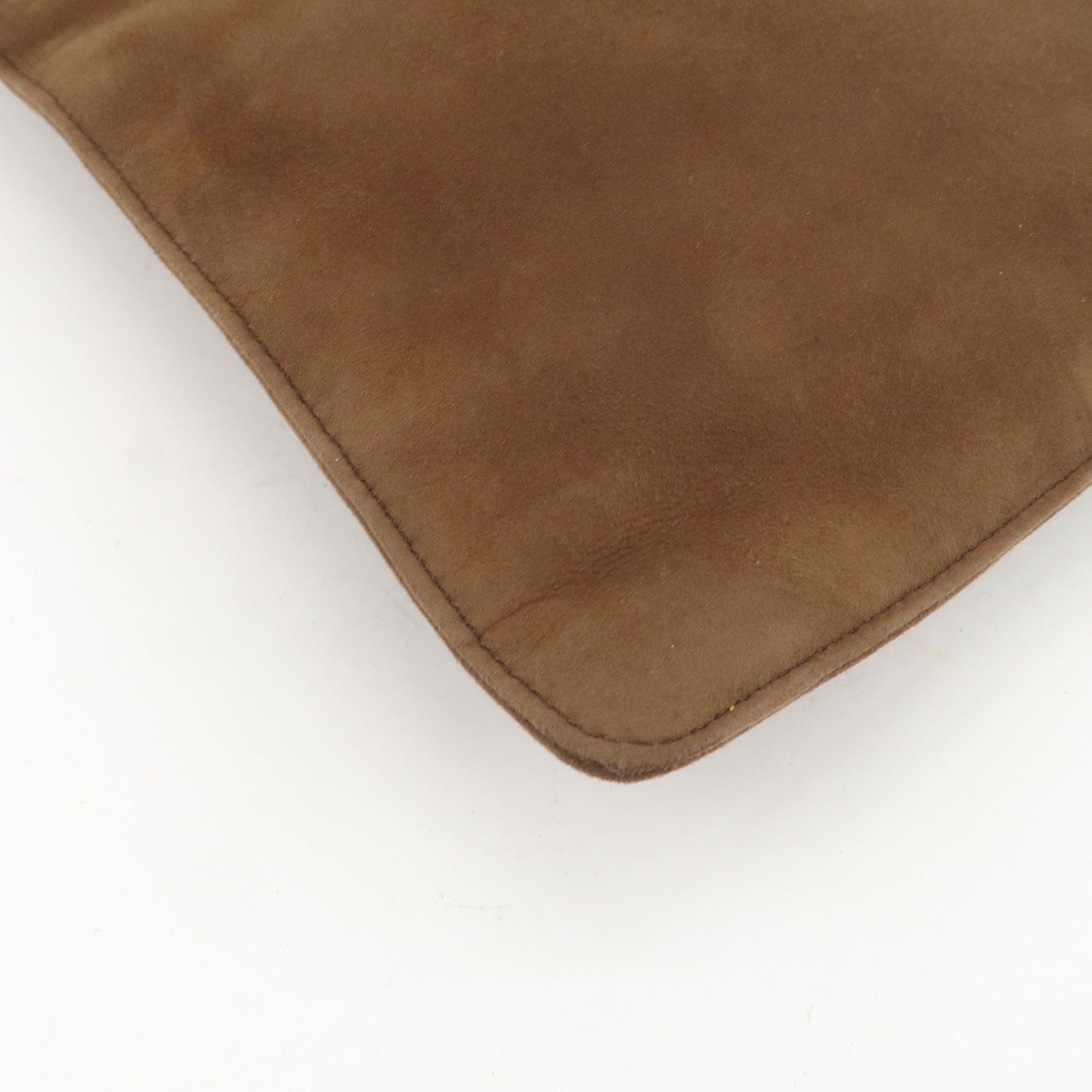 LOEWE Anagram Suede Tote Bag Hand Bag Brown