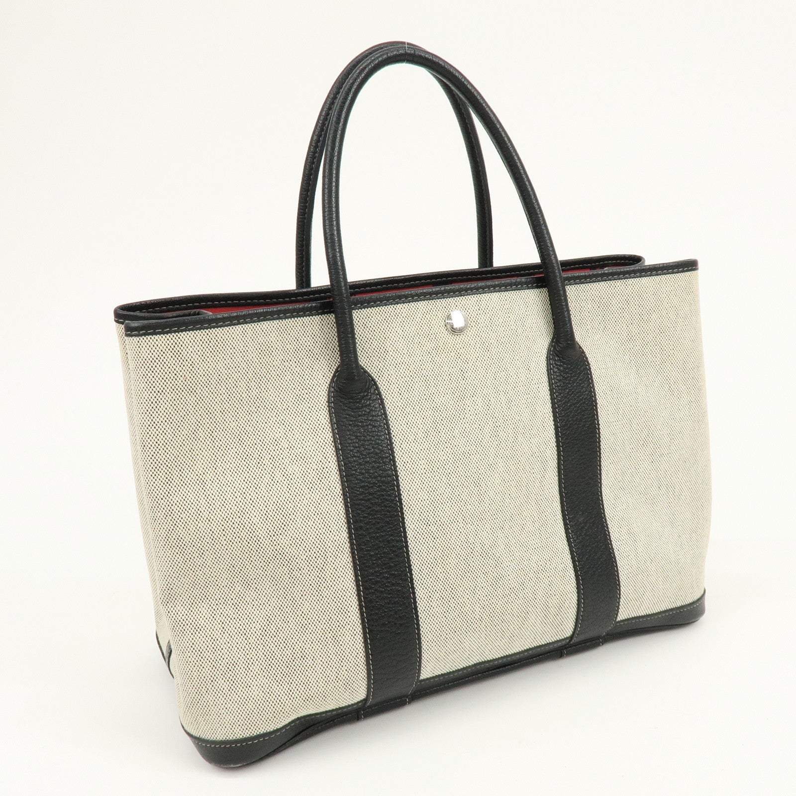 HERMES Toile H Garden Party PM Tote Bag Christmas Limited Black