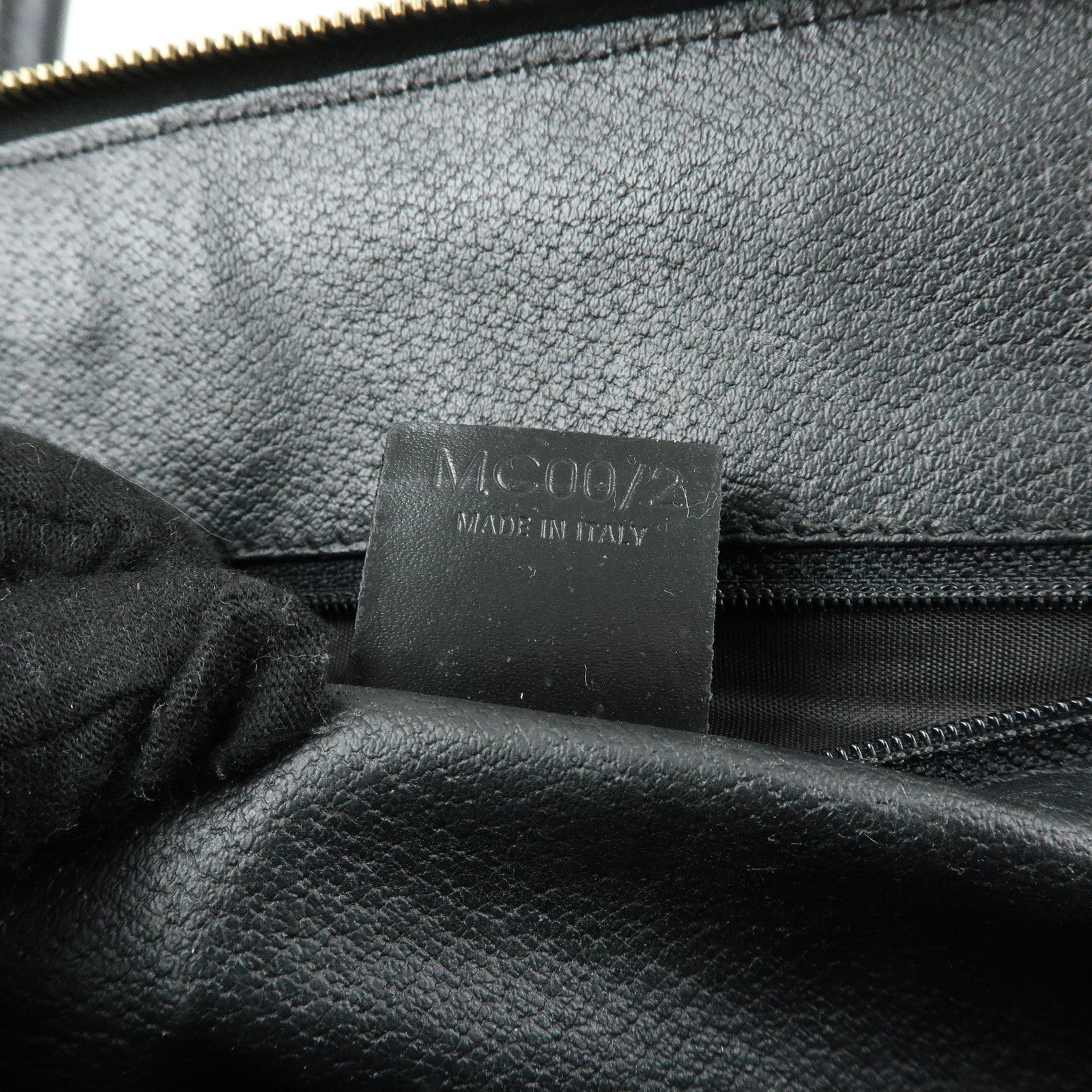 CELINE Macadam PVC Leather Hand Bag Black Brown