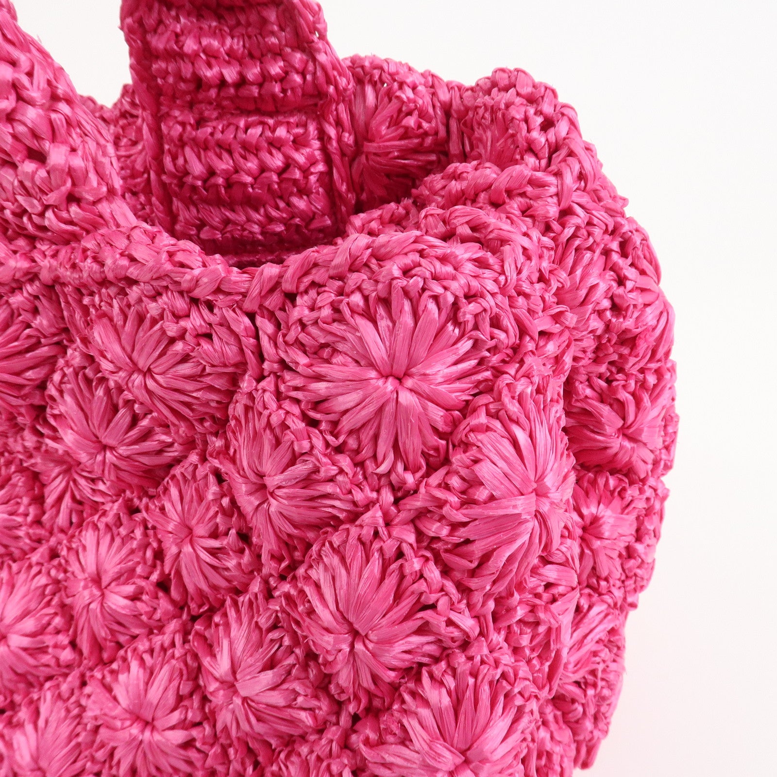PRADA Canapa Raffia 2Way Bag Hand Bag Shoulder Bag Pink BN2888