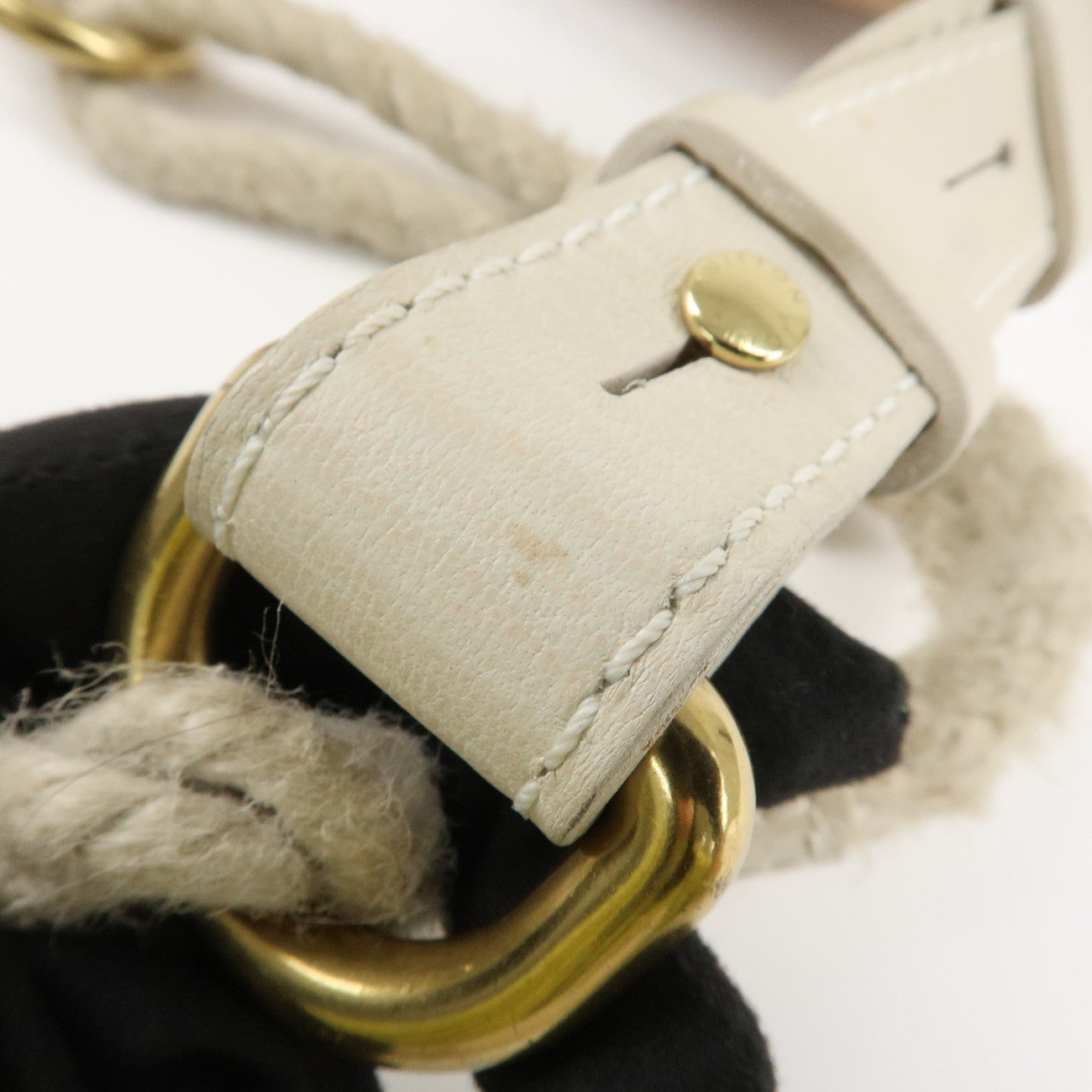 Louis Vuitton Monogram Mini Initial Aman Camel White M40020 Used