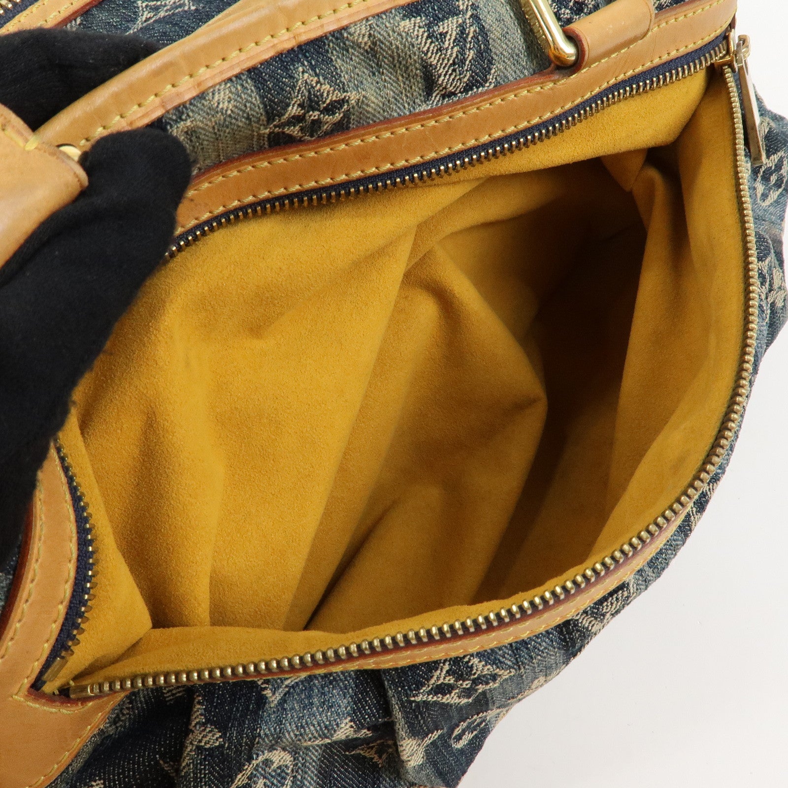 Louis Vuitton Monogram Denim Cabas Raye GM 2Way Hand Bag M95336