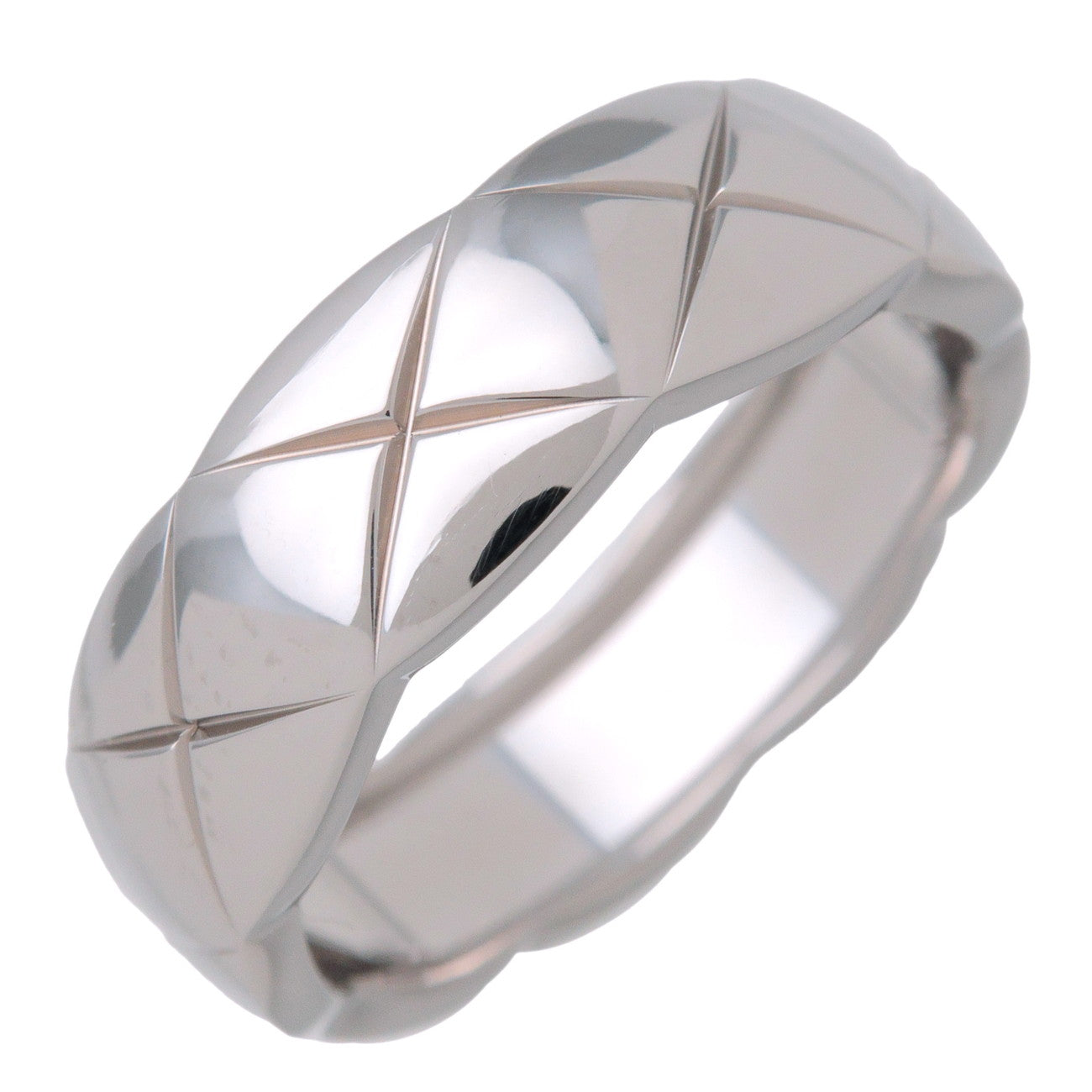 CHANEL COCO Crush Ring Medium K18 750WG White Gold #58 US8.5 J10570