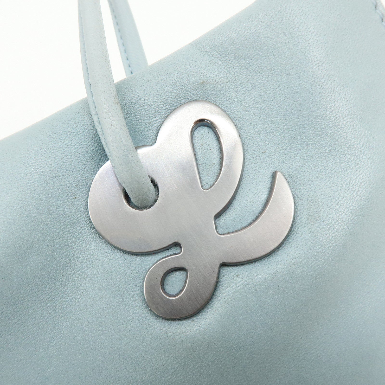 LOEWE Nappa Leather Hand Bag Mini Tote Bag Light Blue