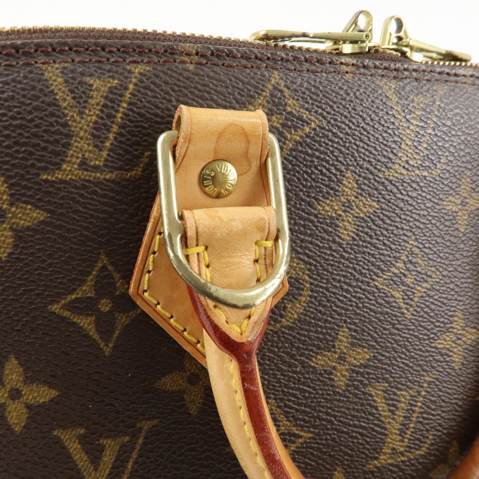 Louis Vuitton Monogram Alma Hand Bag Brown Brown M51130 Used