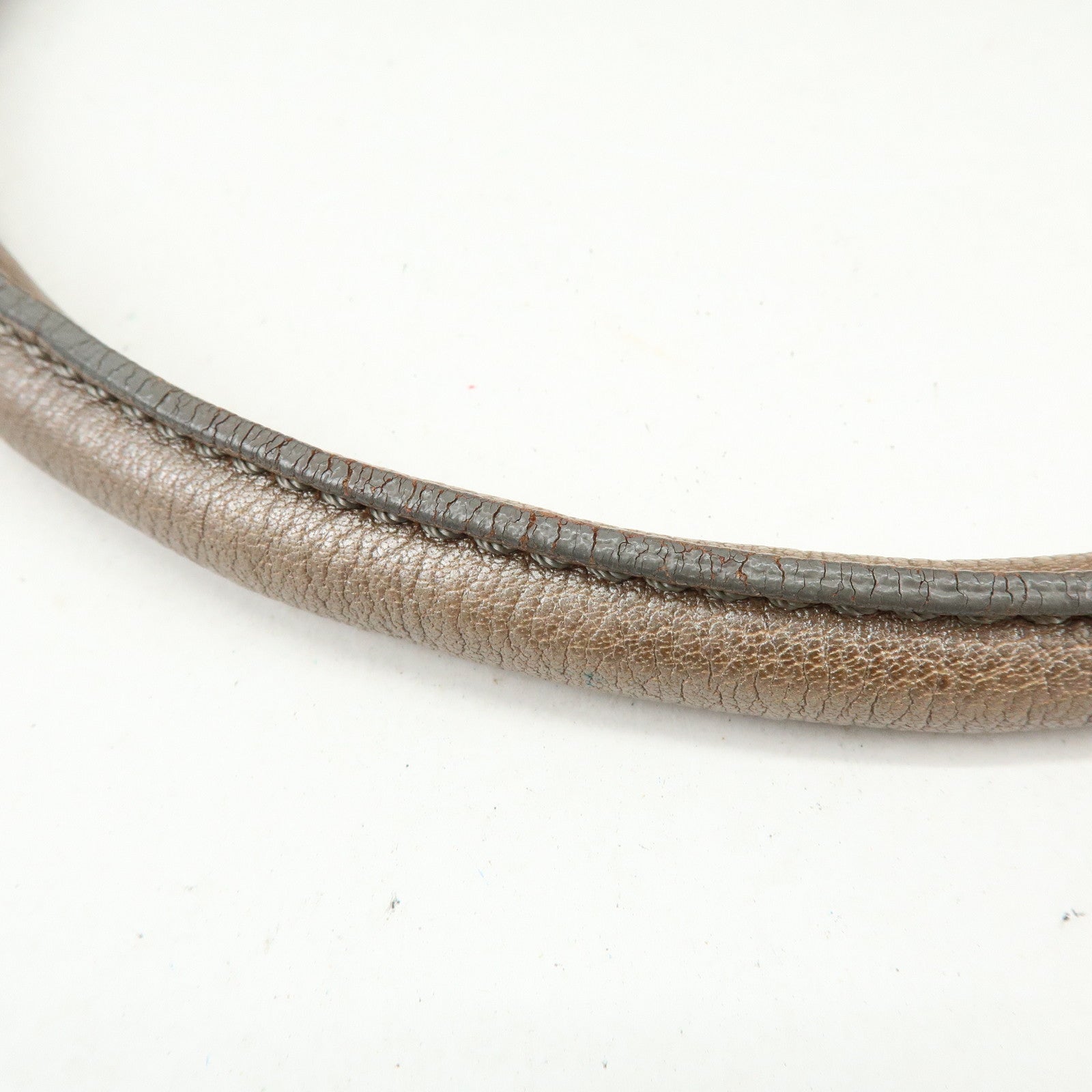 VALENTINO Flower Embroidery Leather Hand Bag Shoulder Bag Greige