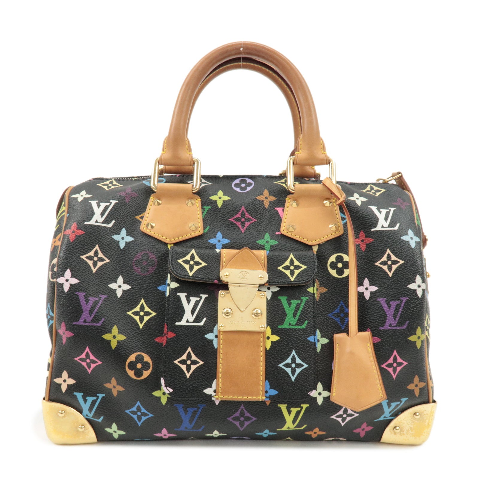 Louis Vuitton Monogram Multicolor Speedy 30 Hand Bag M92642 Used