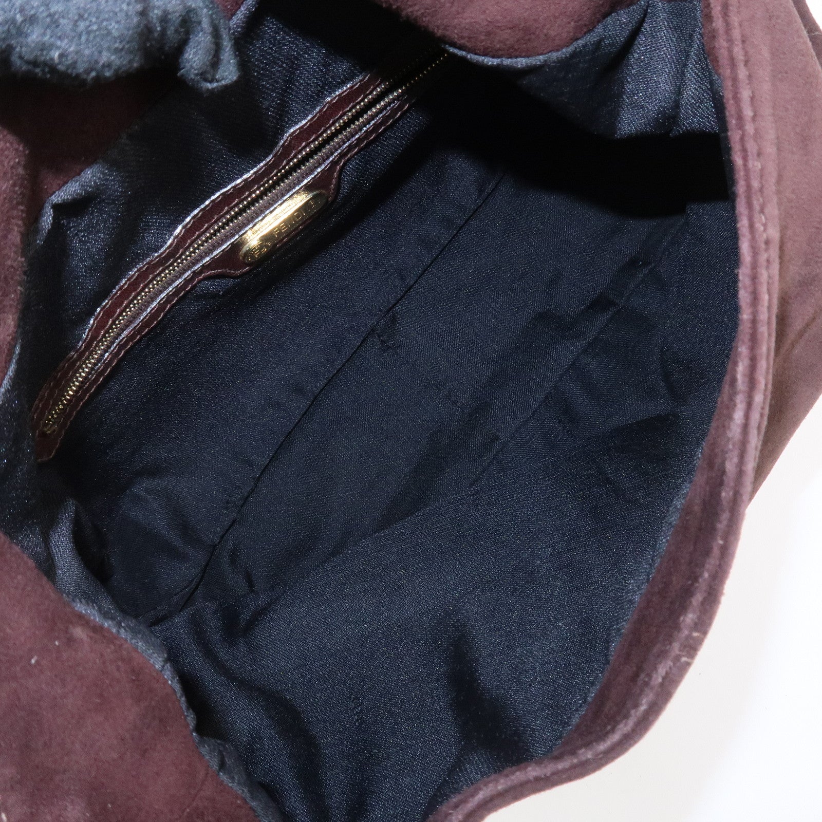 FENDI Suede Leather Shoulder Bag Hand Bag Brown 26327